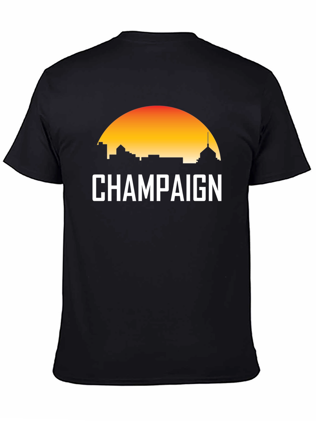 Champaign Sunset T-Shirt - City Skyline Tee