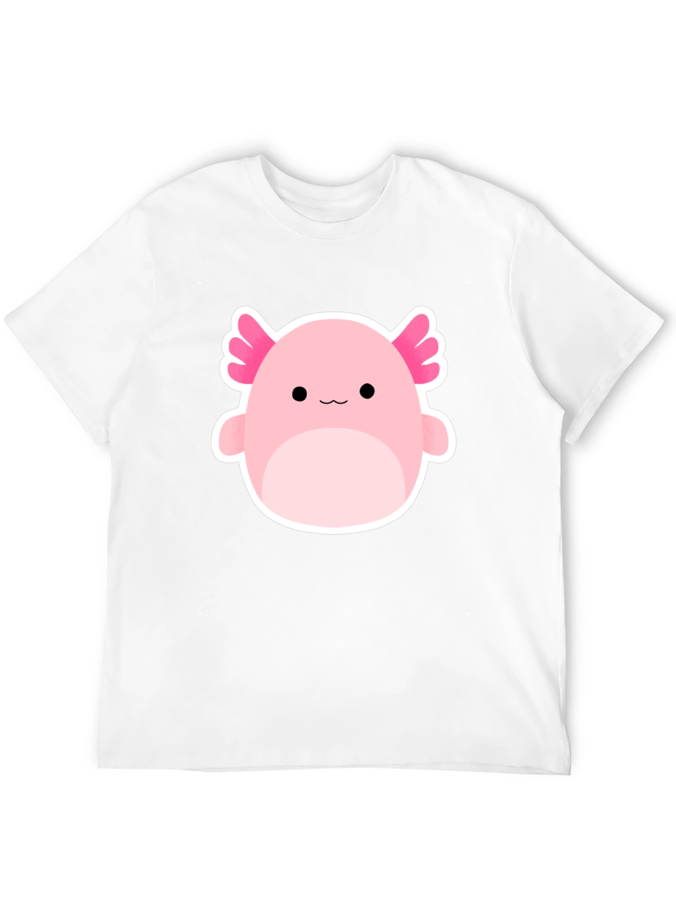 Axolotl Squishmallow Graphic Tee - Black Cotton Blend