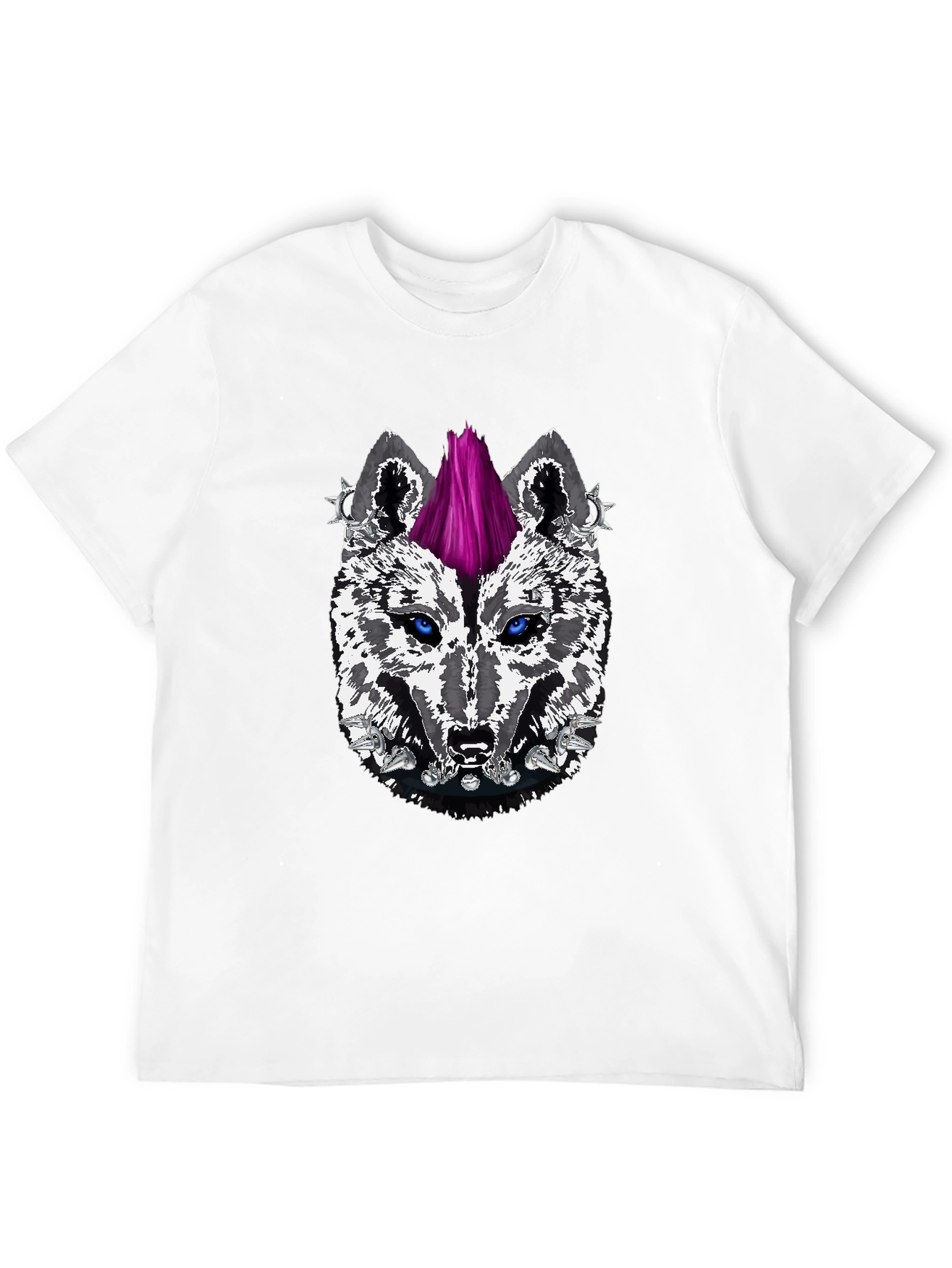 Punk Wolf Graphic Tee - Fierce Style