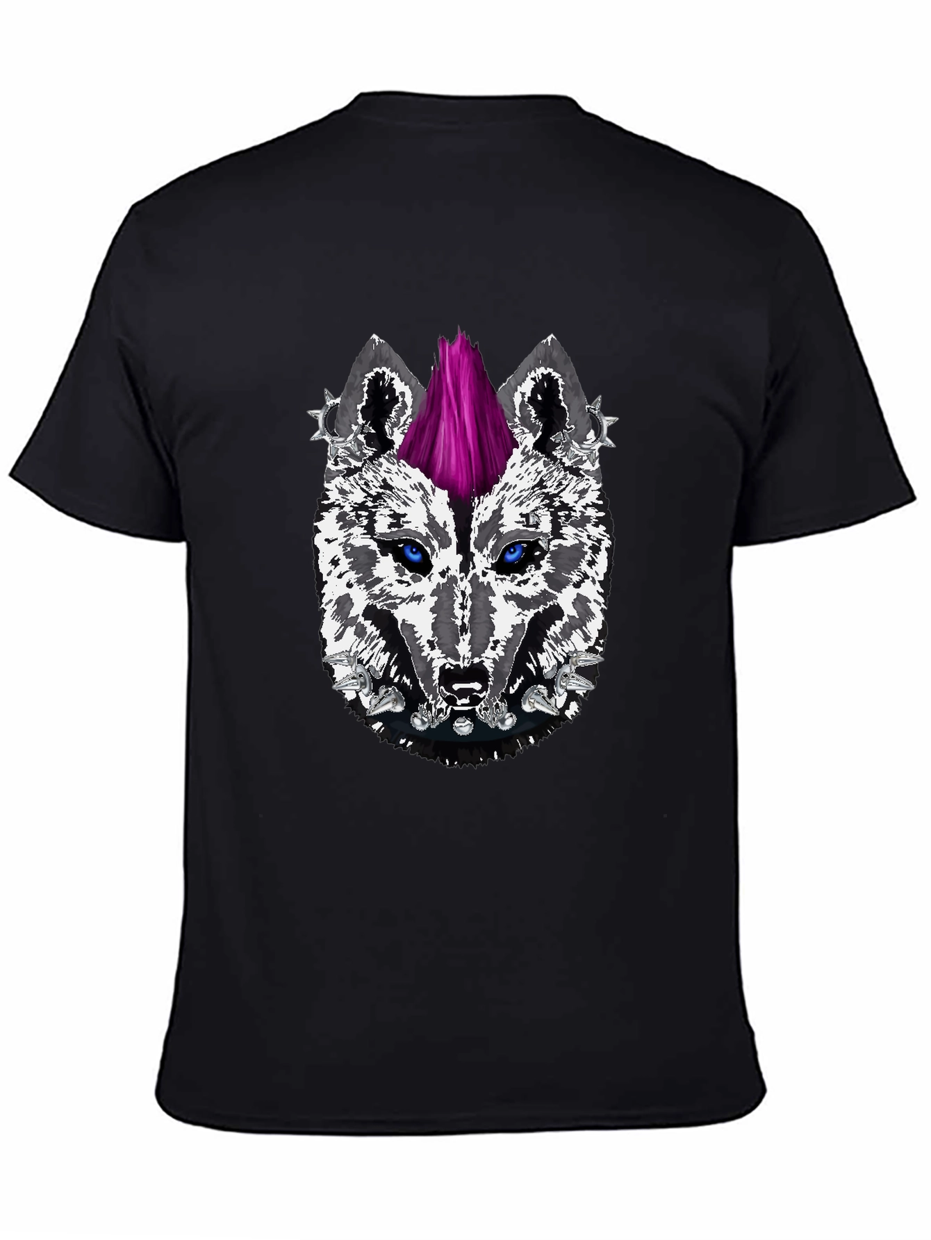 Punk Wolf Graphic Tee - Fierce Style