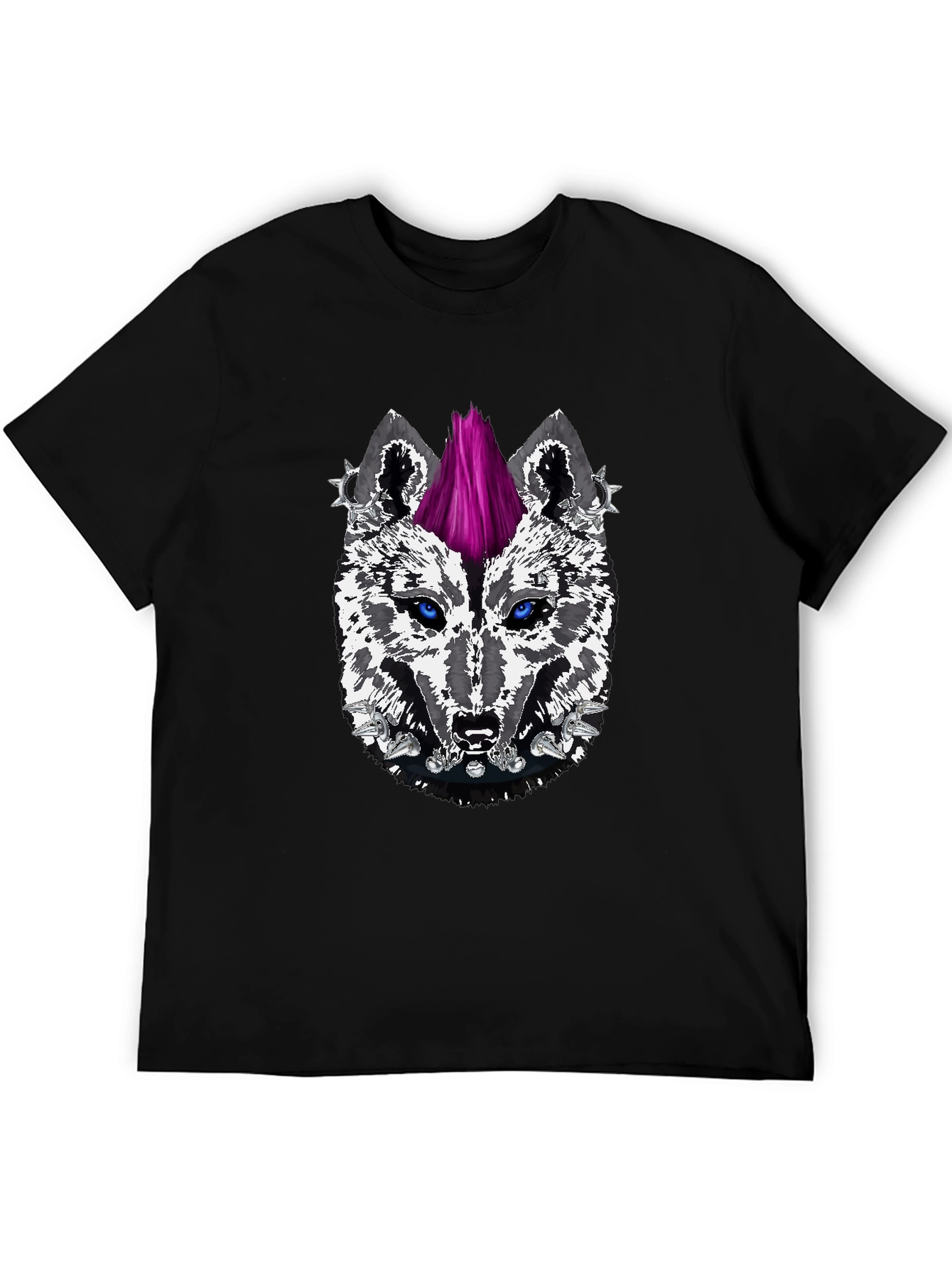 Punk Wolf Graphic Tee - Fierce Style
