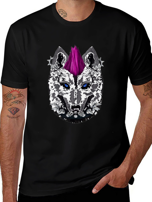 Punk Wolf Graphic Tee - Fierce Style