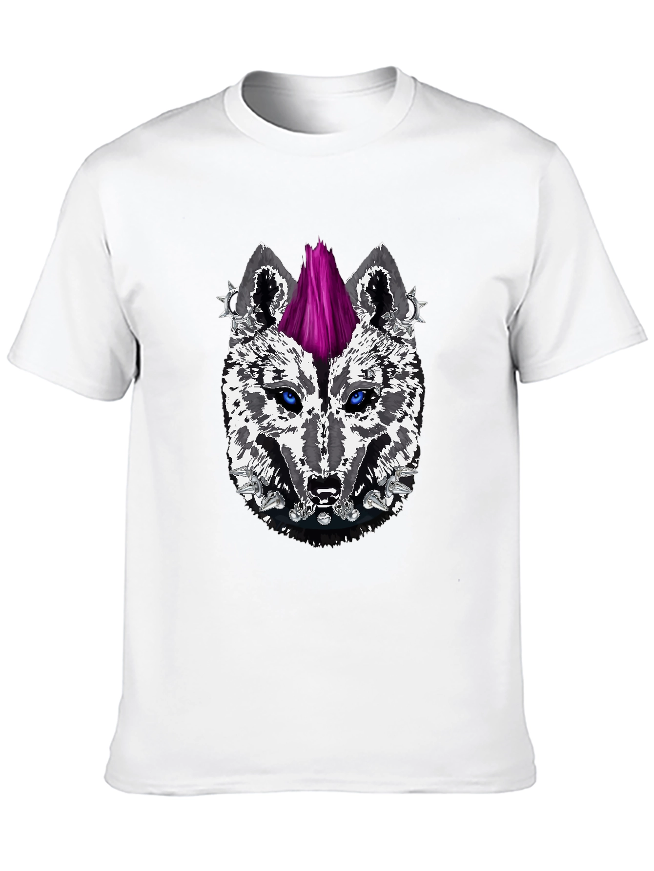Punk Wolf Graphic Tee - Fierce Style