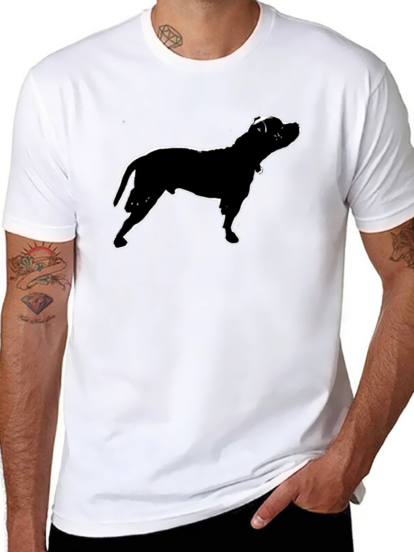 Staffordshire Bull Terrier Silhouette T-Shirt