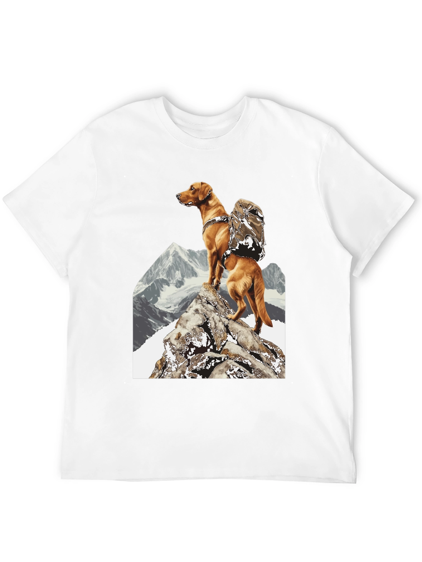 Hiking Dog Graphic Tee - Adventure Ready!