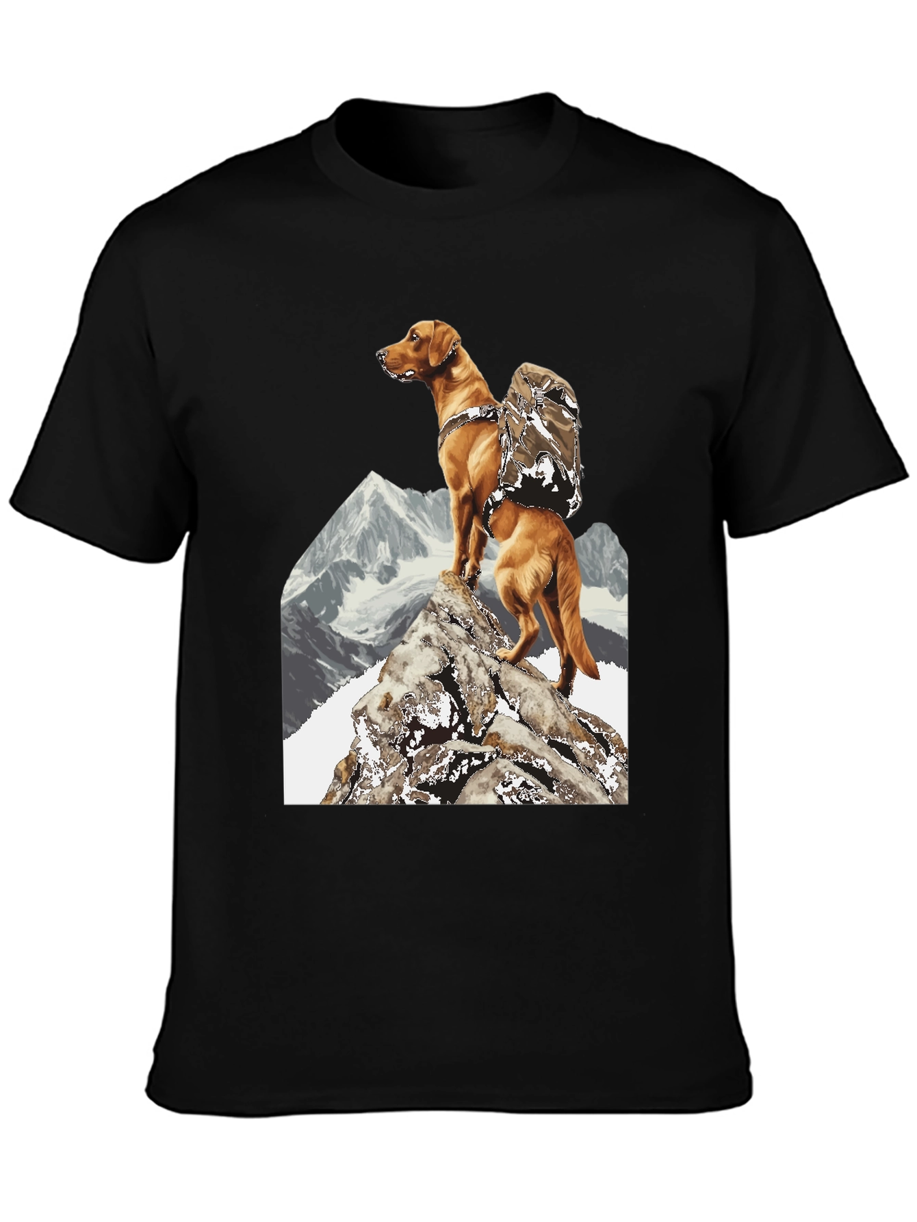 Hiking Dog Graphic Tee - Adventure Ready!