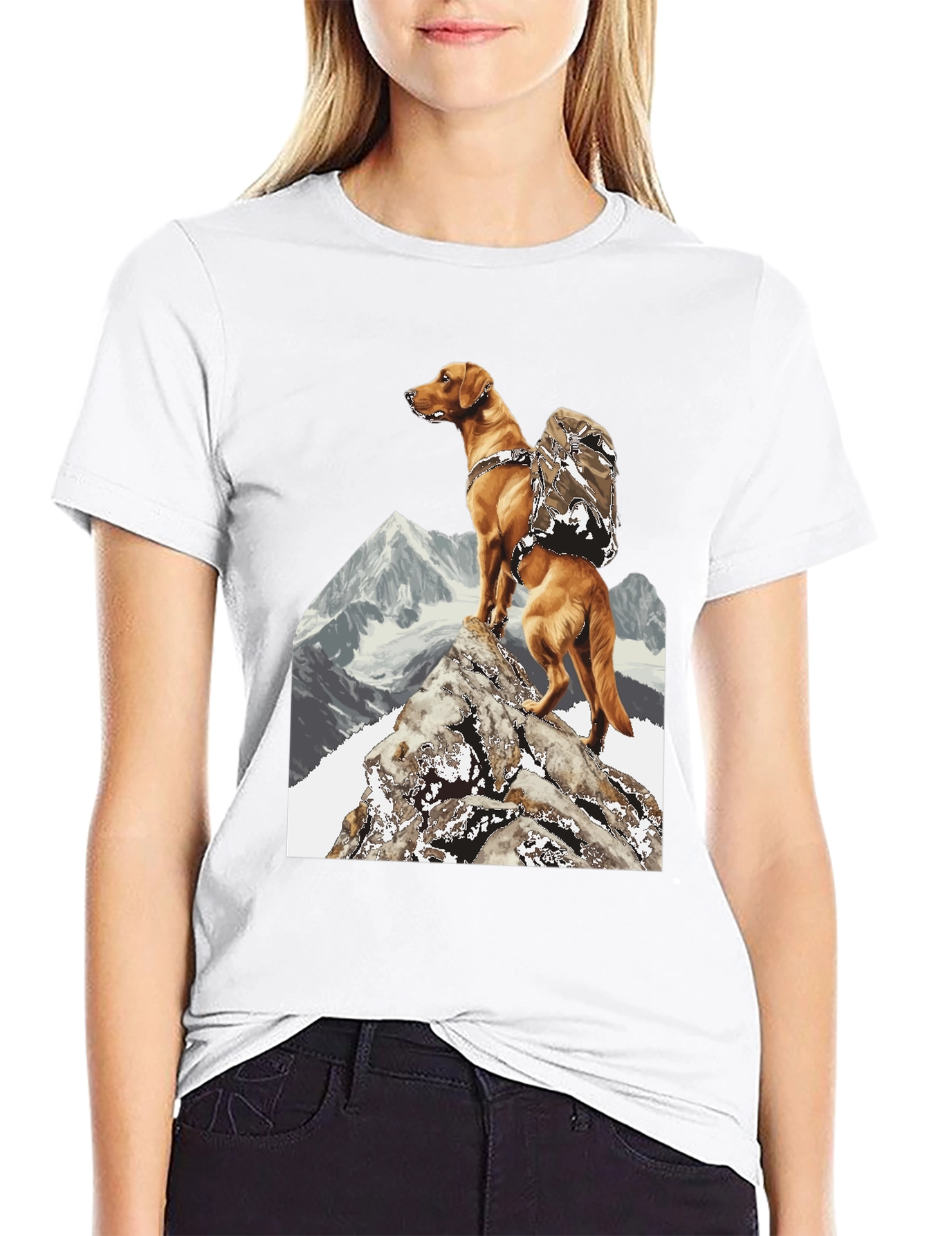 Hiking Dog Graphic Tee - Adventure Ready!