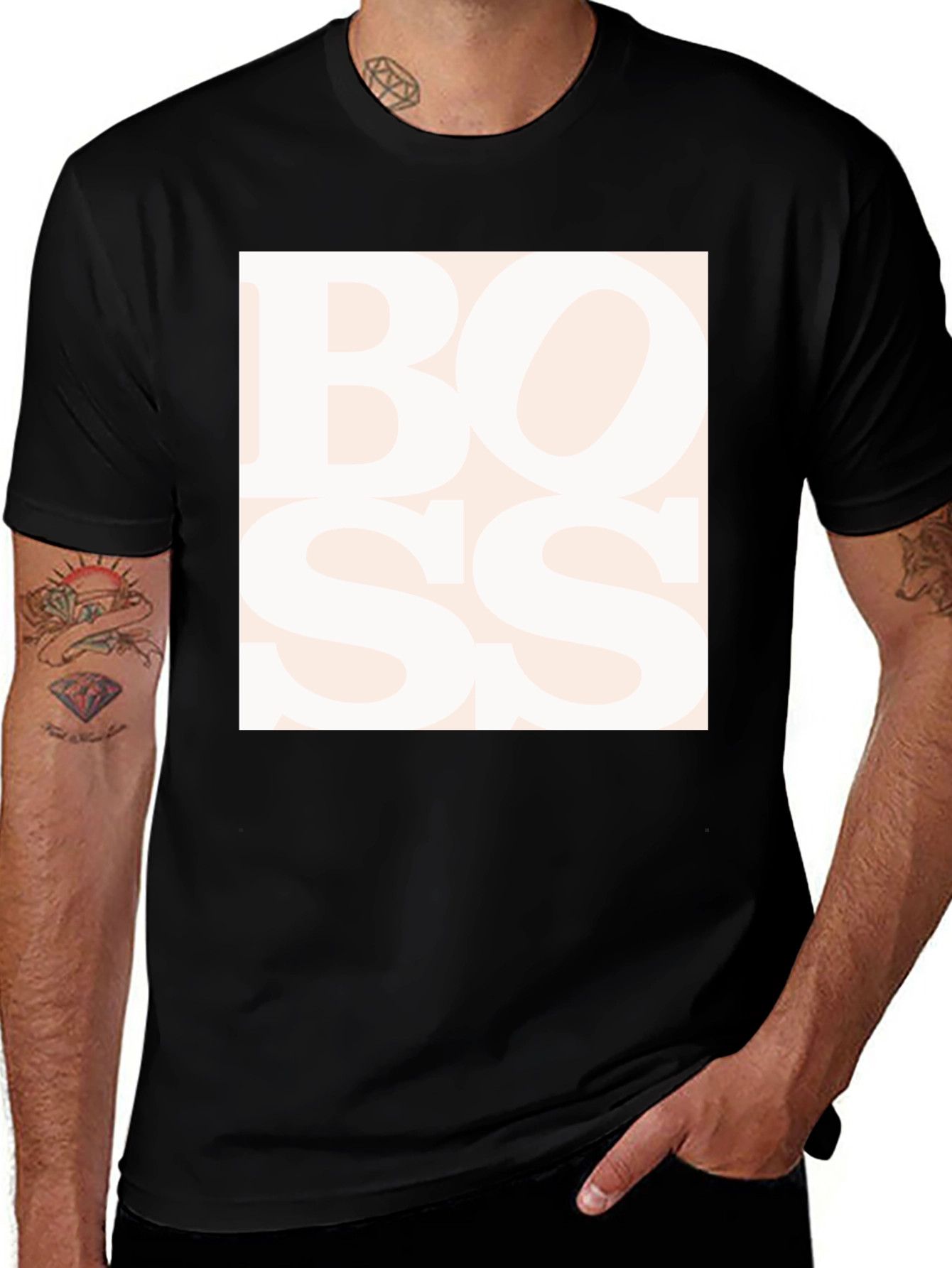 Boss Graphic Tee - Stylish Statement T-Shirt