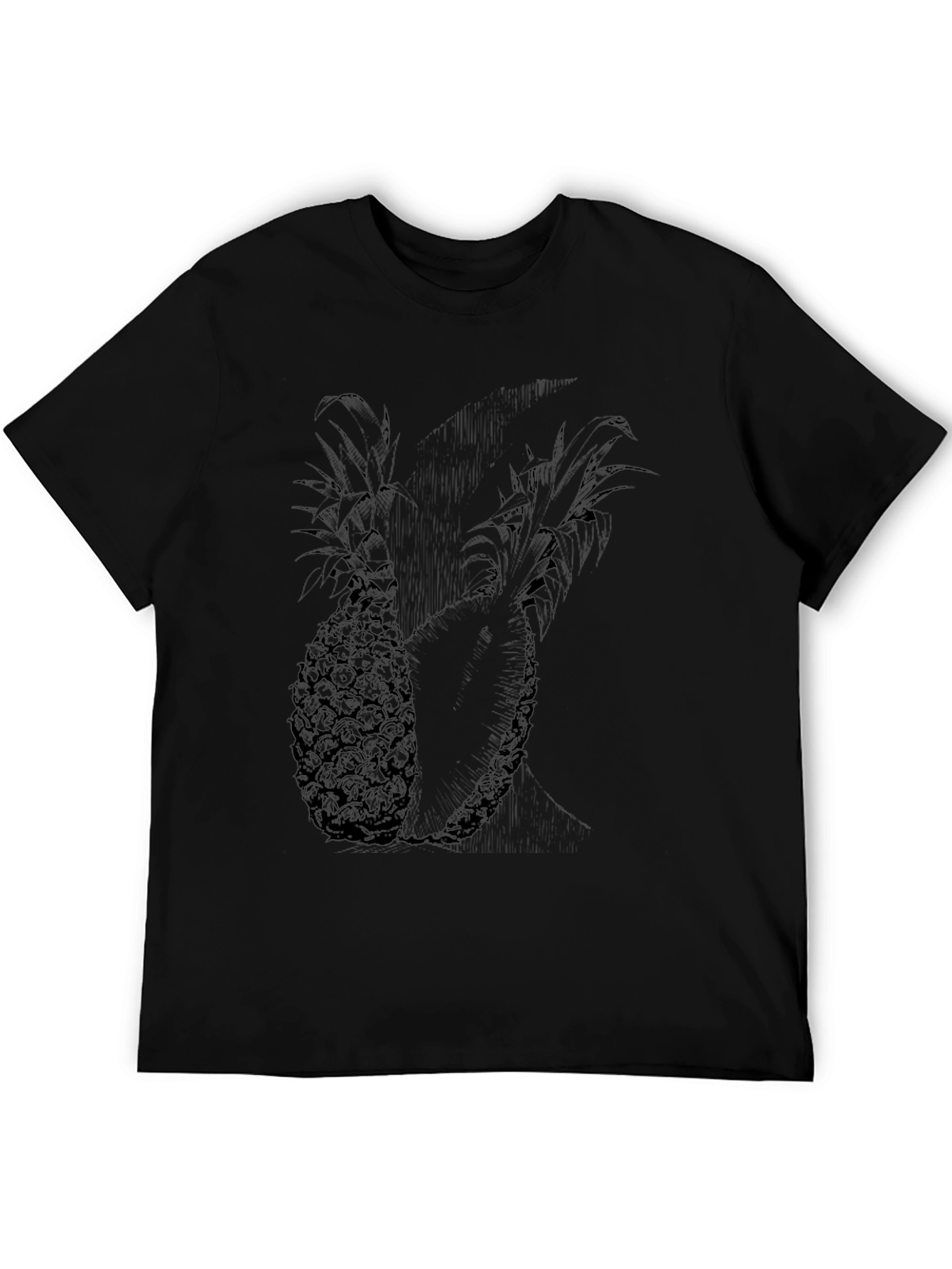 Pineapple Graphic Black Tee