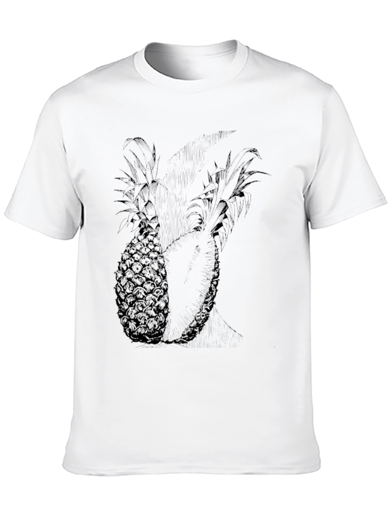 Pineapple Graphic Black Tee
