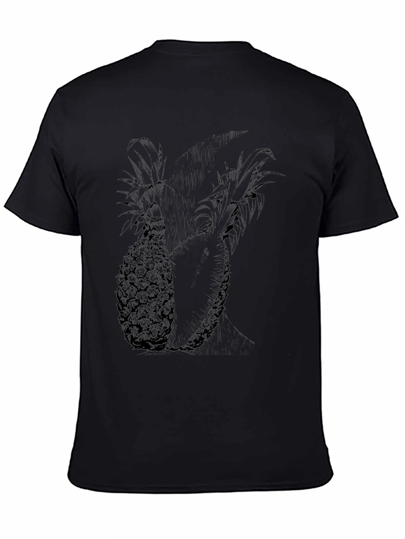 Pineapple Graphic Black Tee