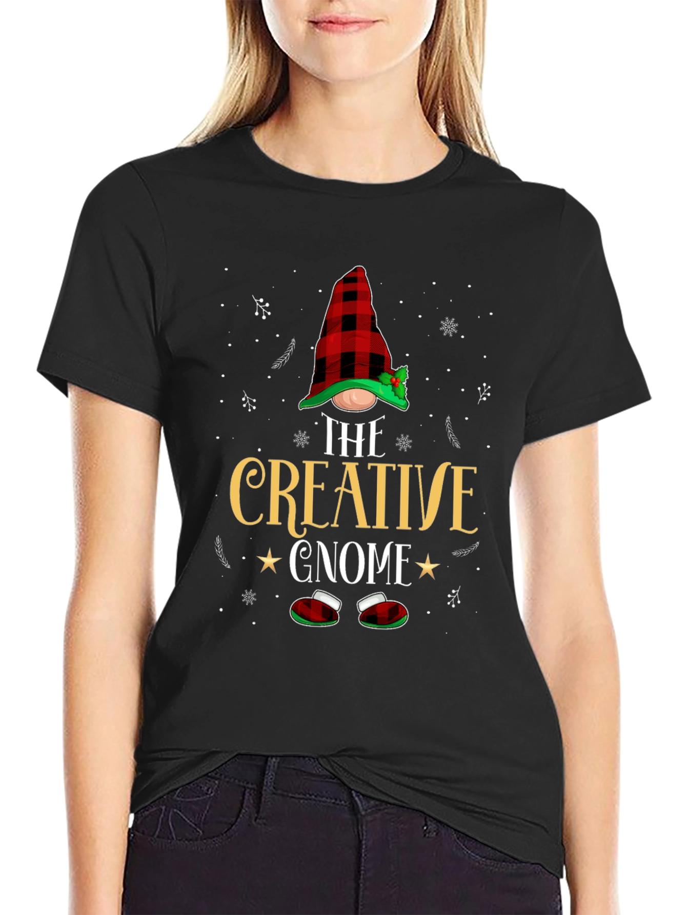 Creative Gnome Graphic Tee - Black