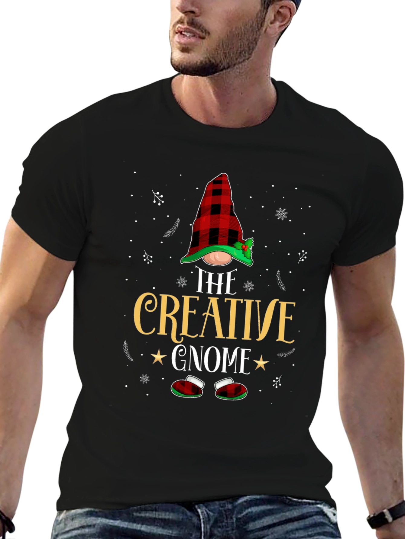 Creative Gnome Graphic Tee - Black