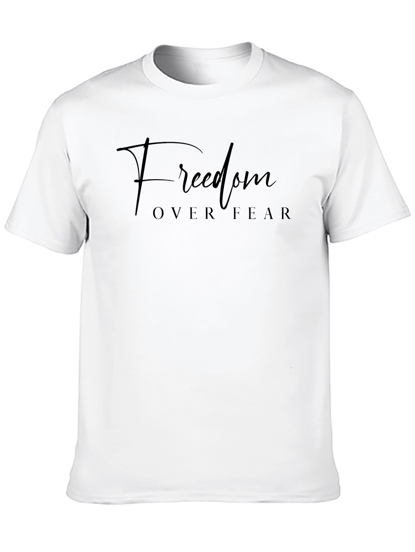 Freedom Over Fear Graphic Tee - Black Soft Cotton