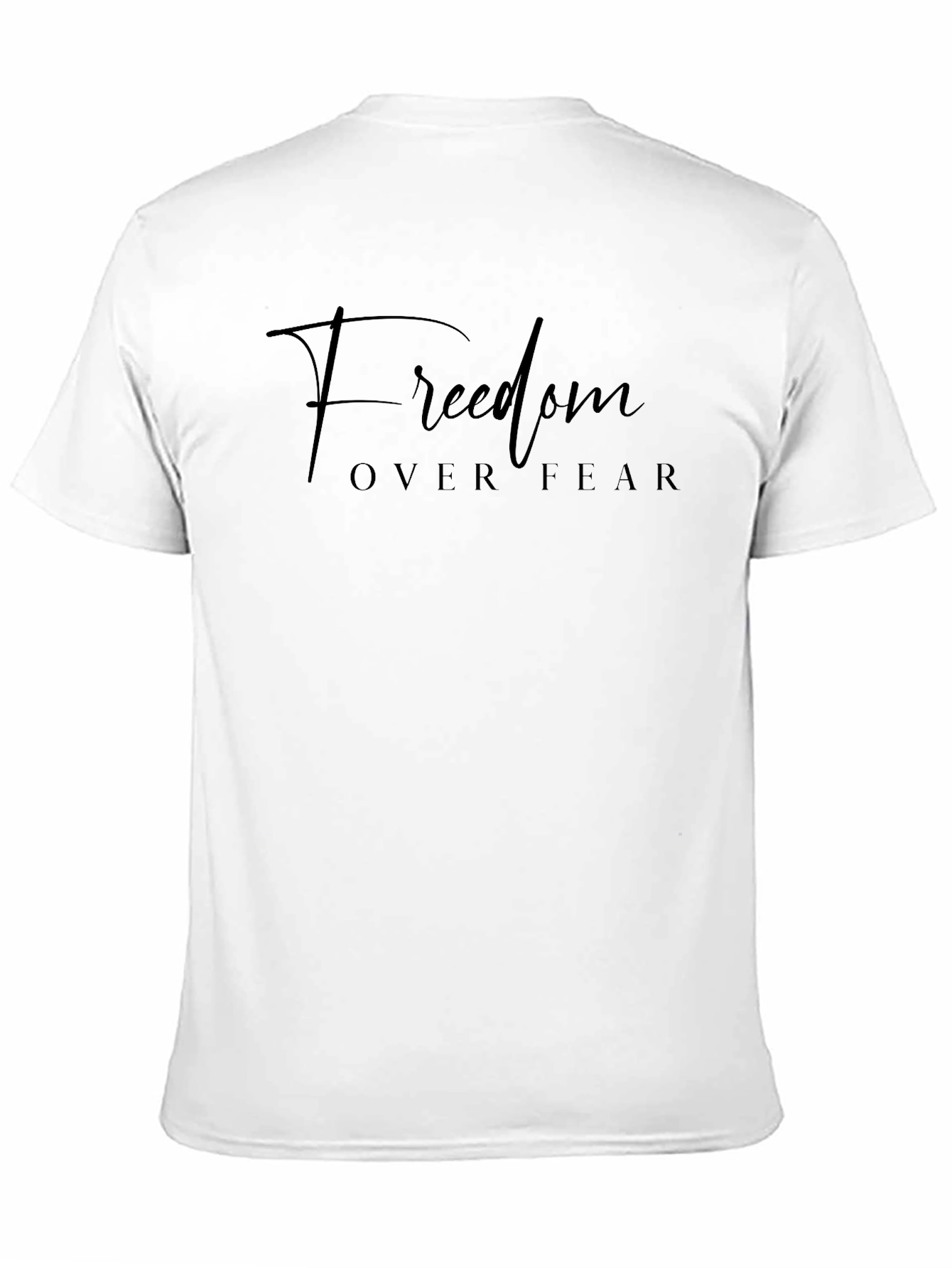 Freedom Over Fear Graphic Tee - Black Soft Cotton