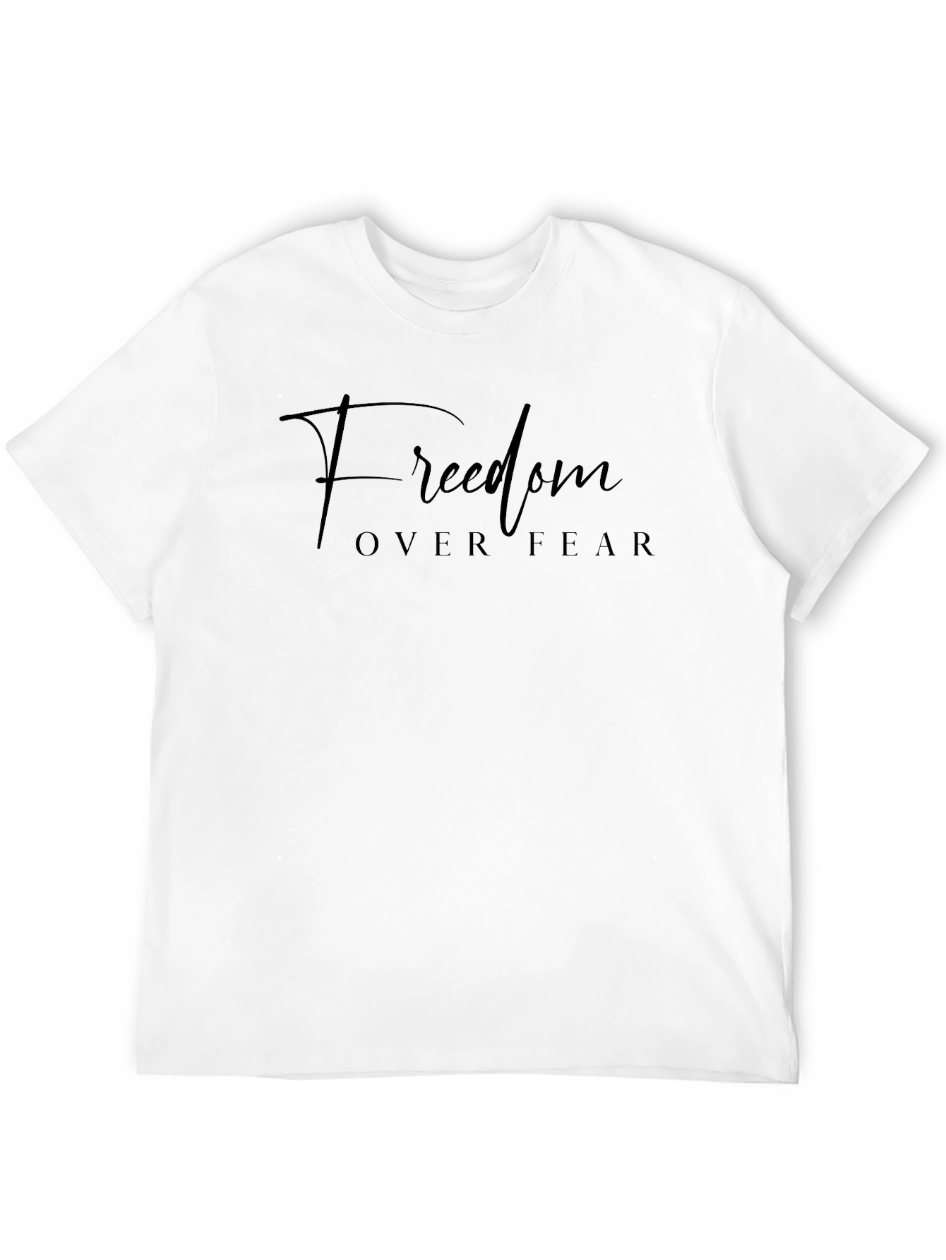 Freedom Over Fear Graphic Tee - Black Soft Cotton