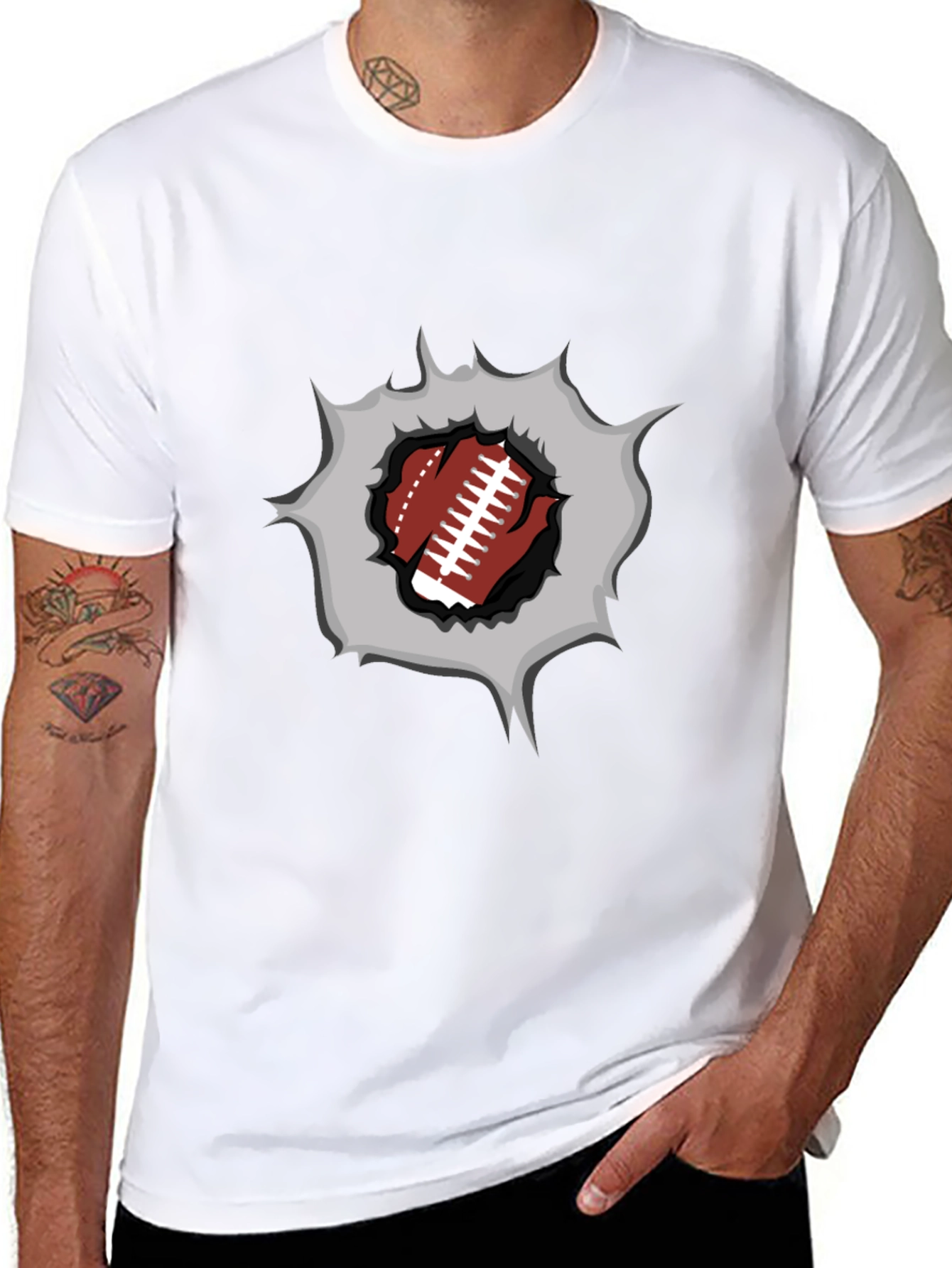 Football Burst Graphic Tee - Touchdown Style