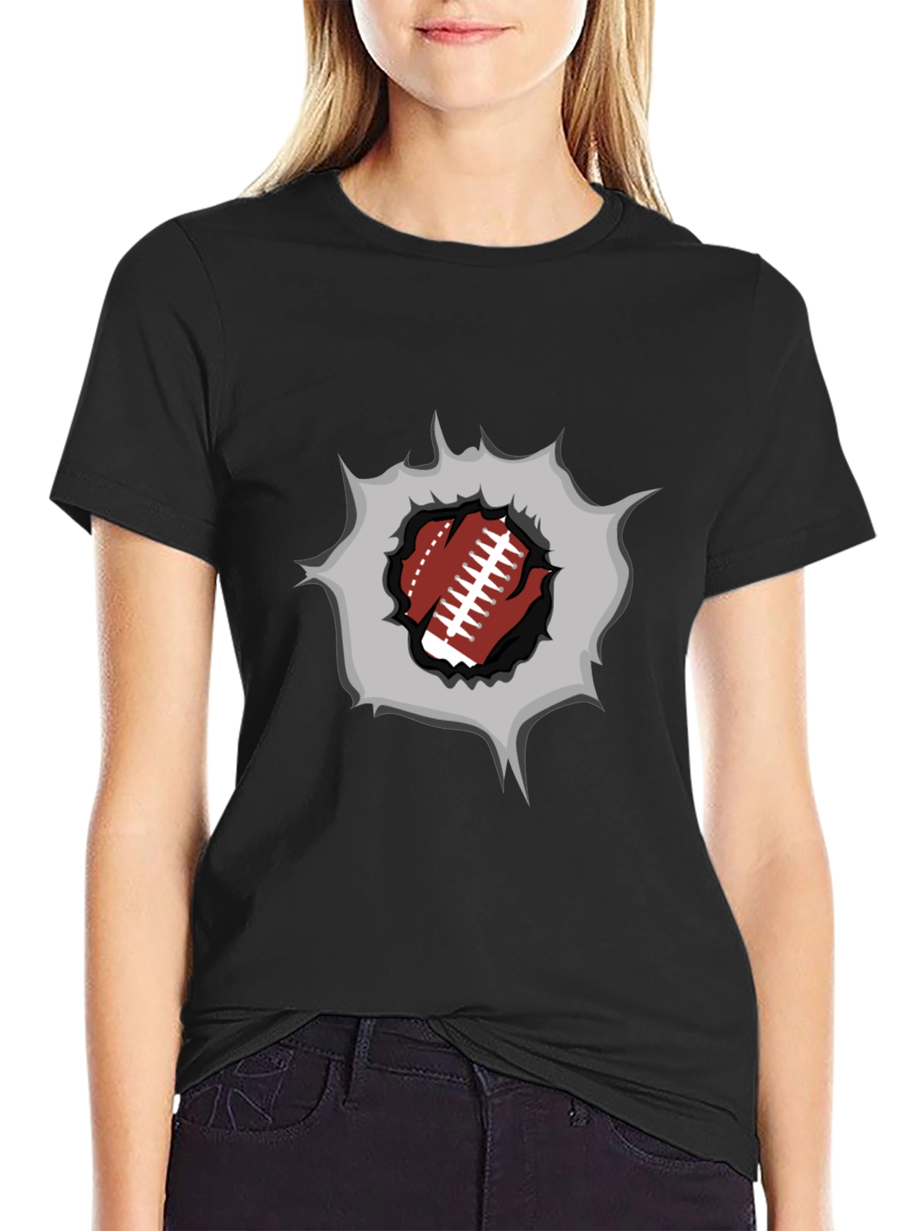 Football Burst Graphic Tee - Touchdown Style