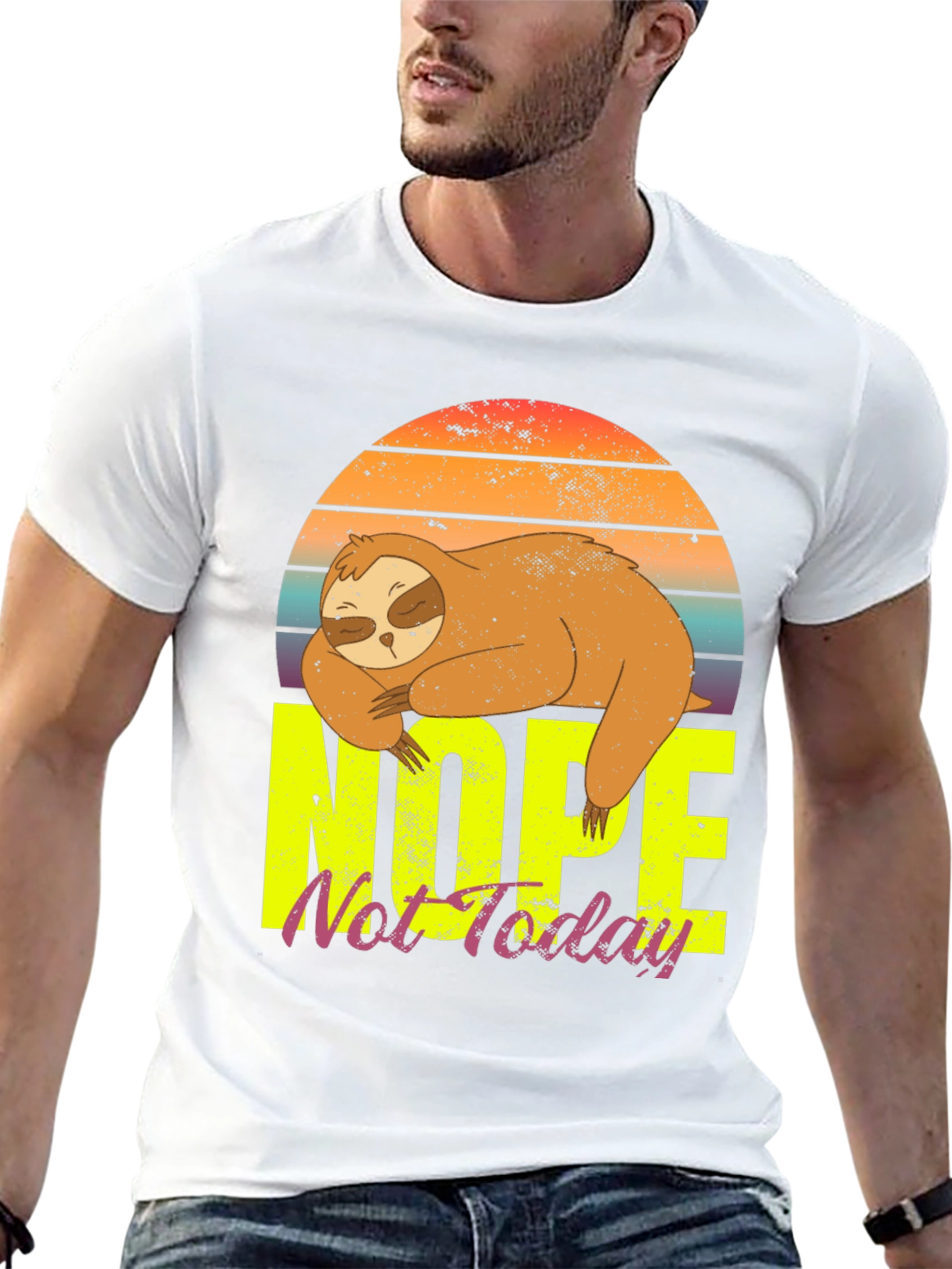 Nope Not Today Sloth Graphic Tee