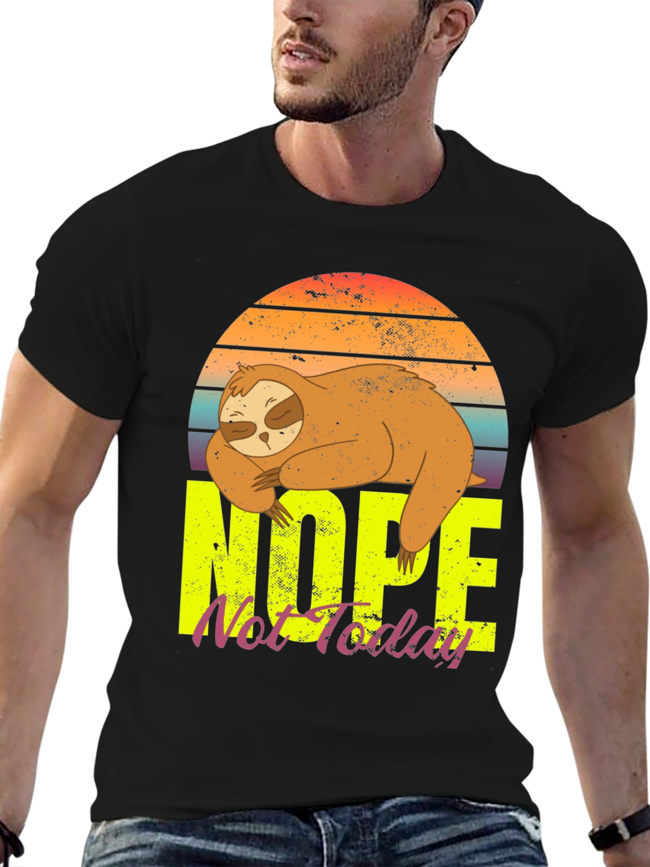 Nope Not Today Sloth Graphic Tee