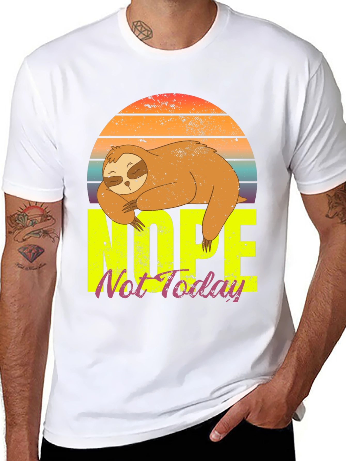 Nope Not Today Sloth Graphic Tee