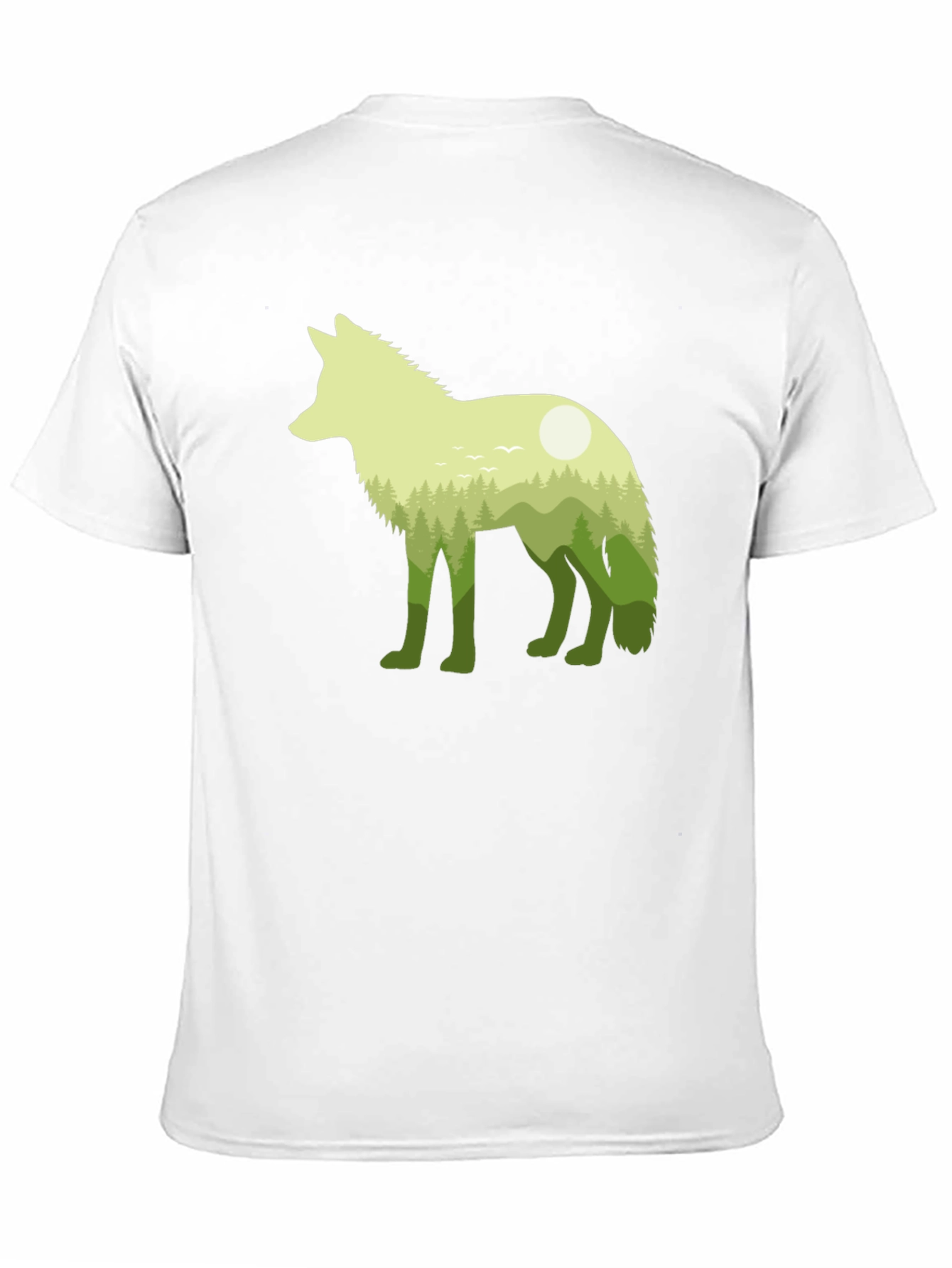 Nature Wolf Graphic Tee - Mens Black T-Shirt