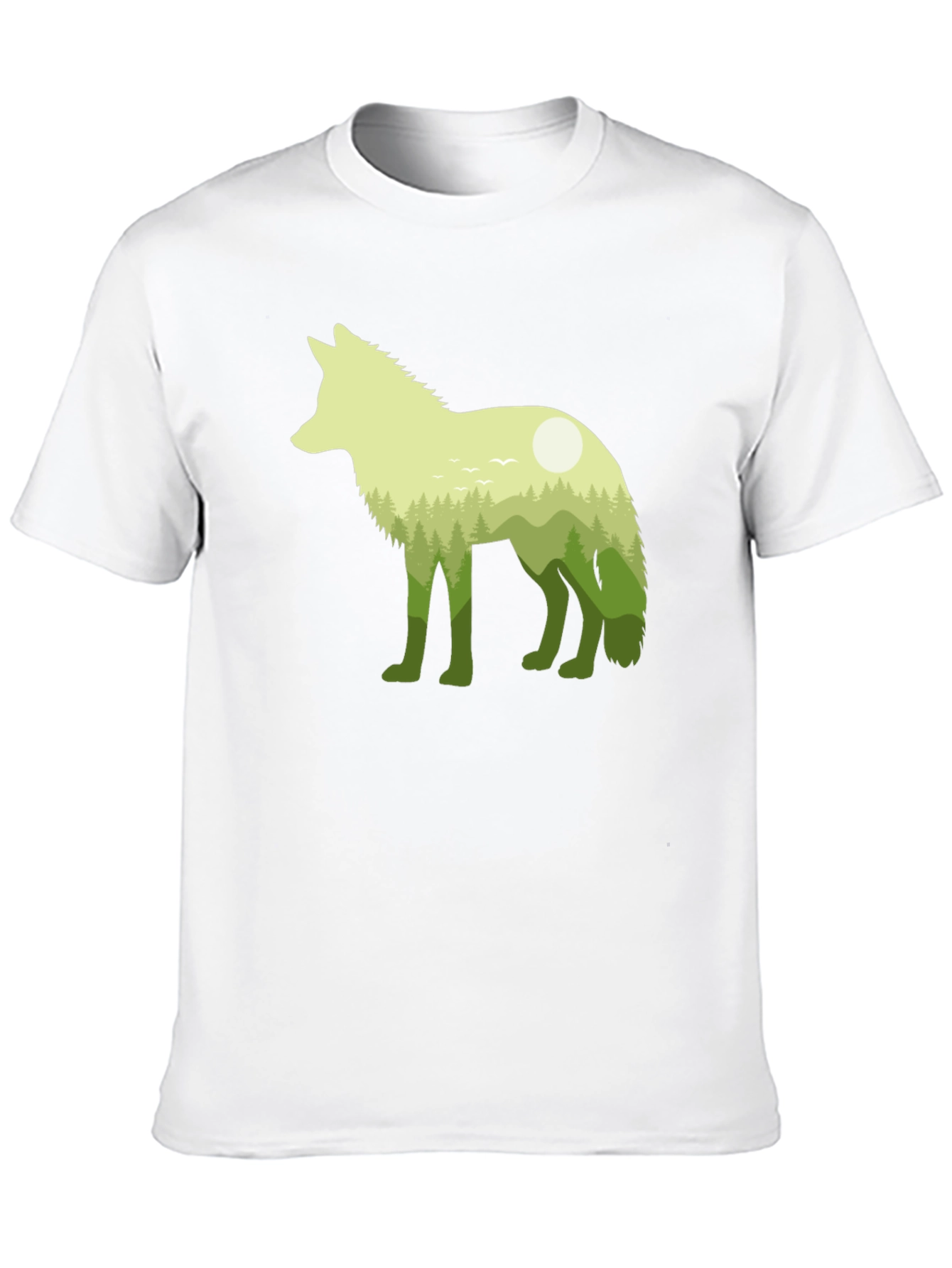 Nature Wolf Graphic Tee - Mens Black T-Shirt