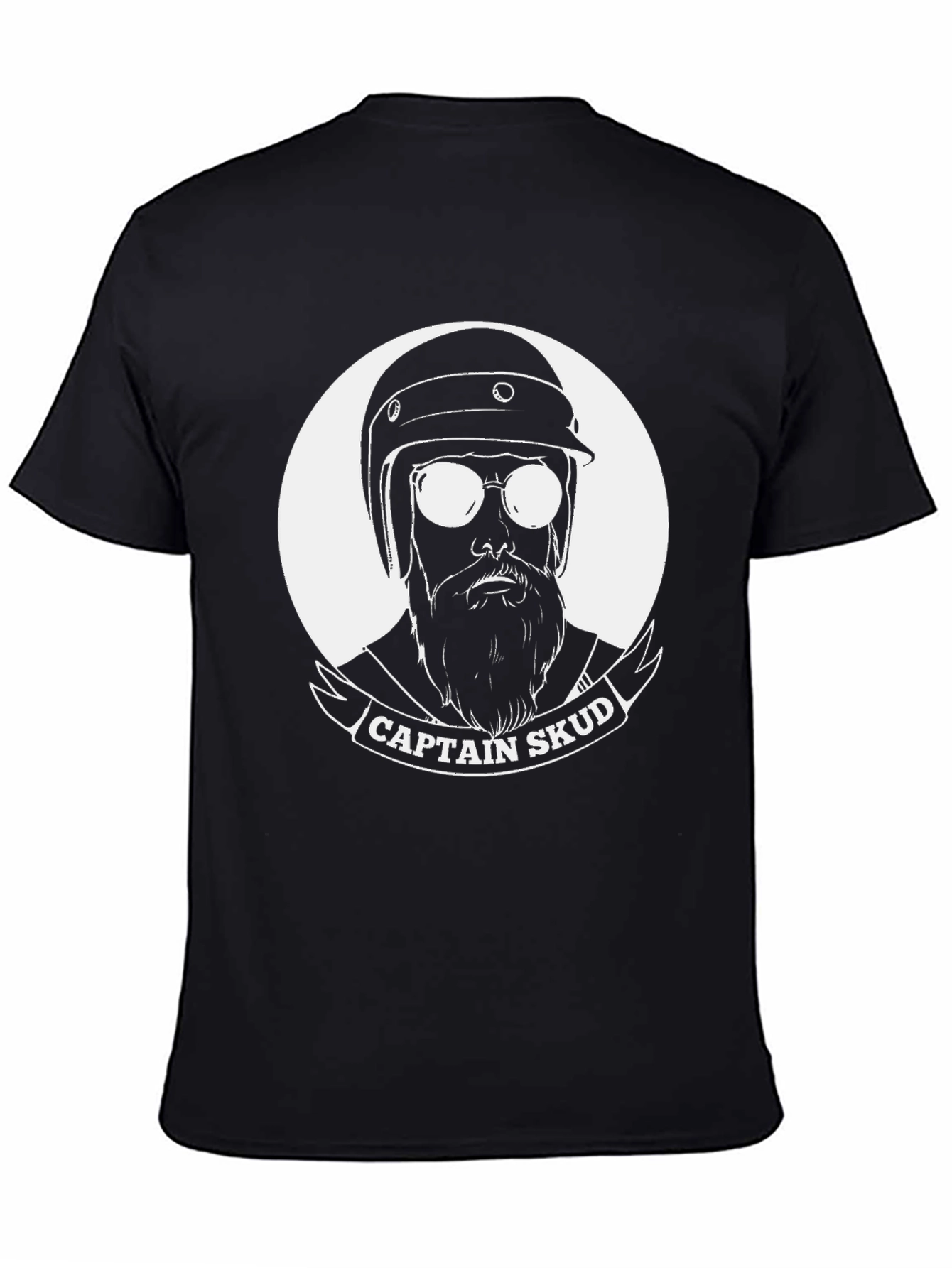 Captain Skud Graphic Tee - Retro Biker Design