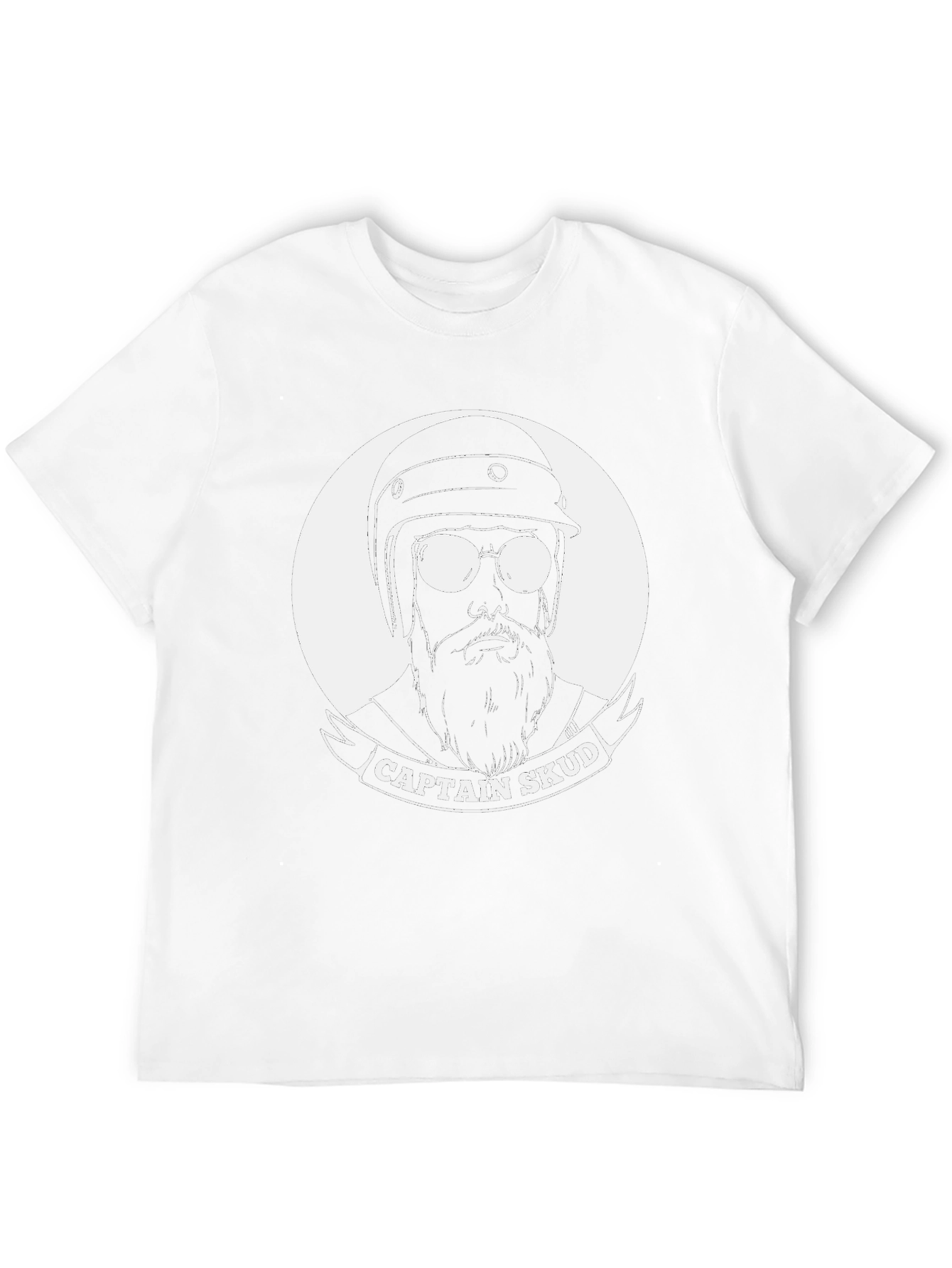 Captain Skud Graphic Tee - Retro Biker Design