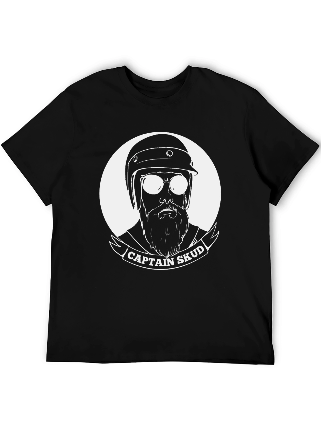 Captain Skud Graphic Tee - Retro Biker Design