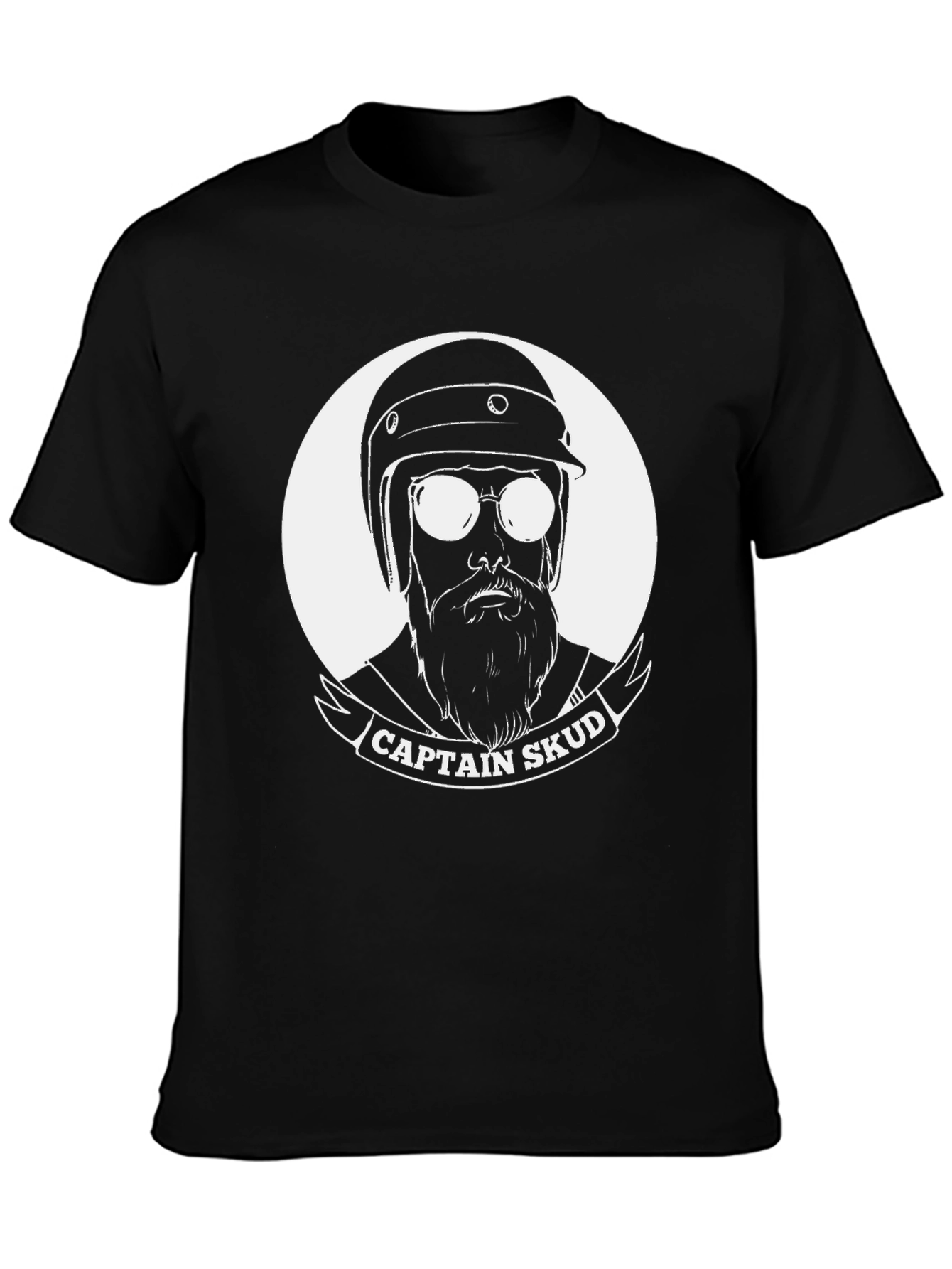 Captain Skud Graphic Tee - Retro Biker Design