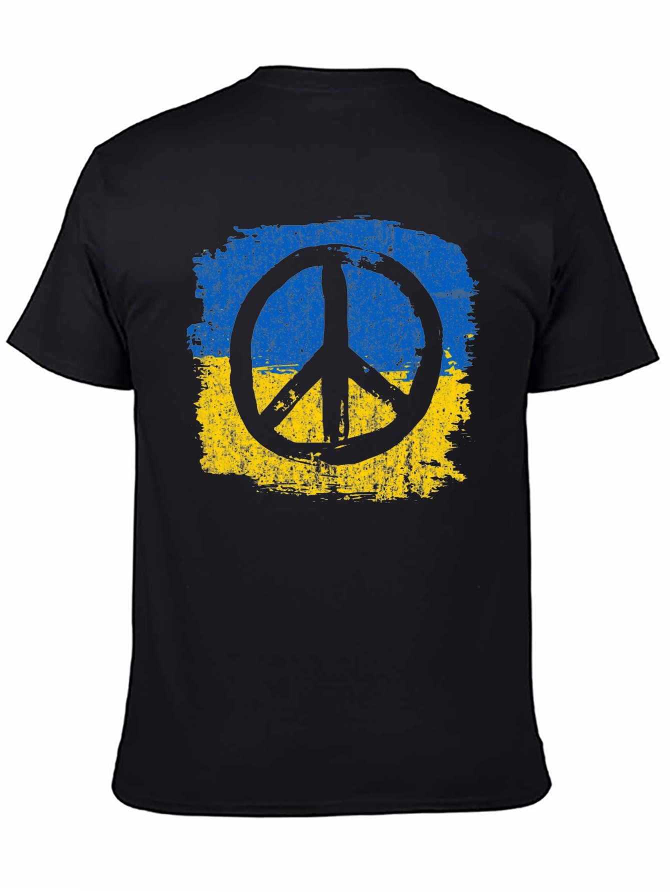 Ukraine Peace T-Shirt - Black Cotton Tee