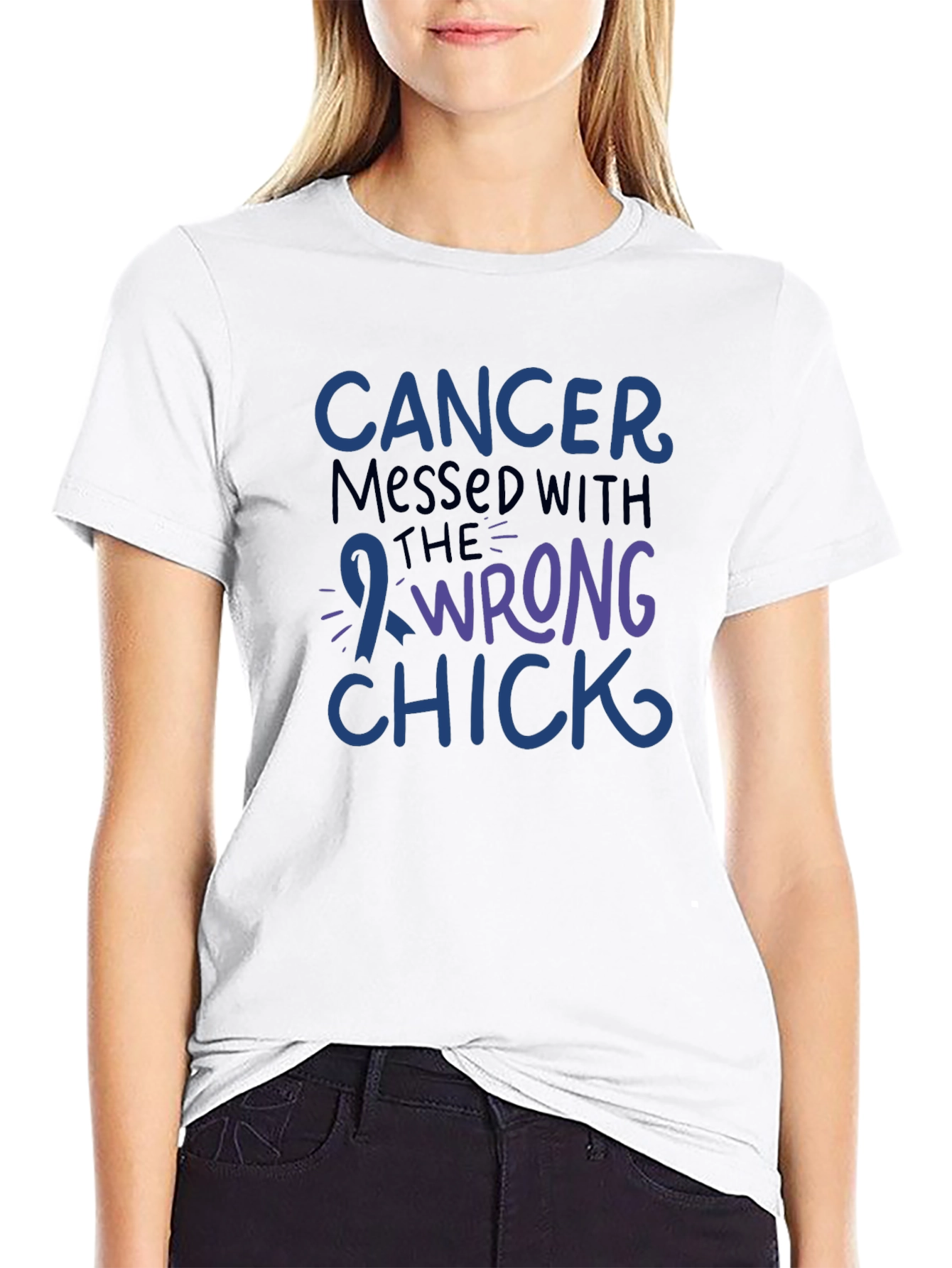 Cancer Messed With The Wrong Chick T-Shirt