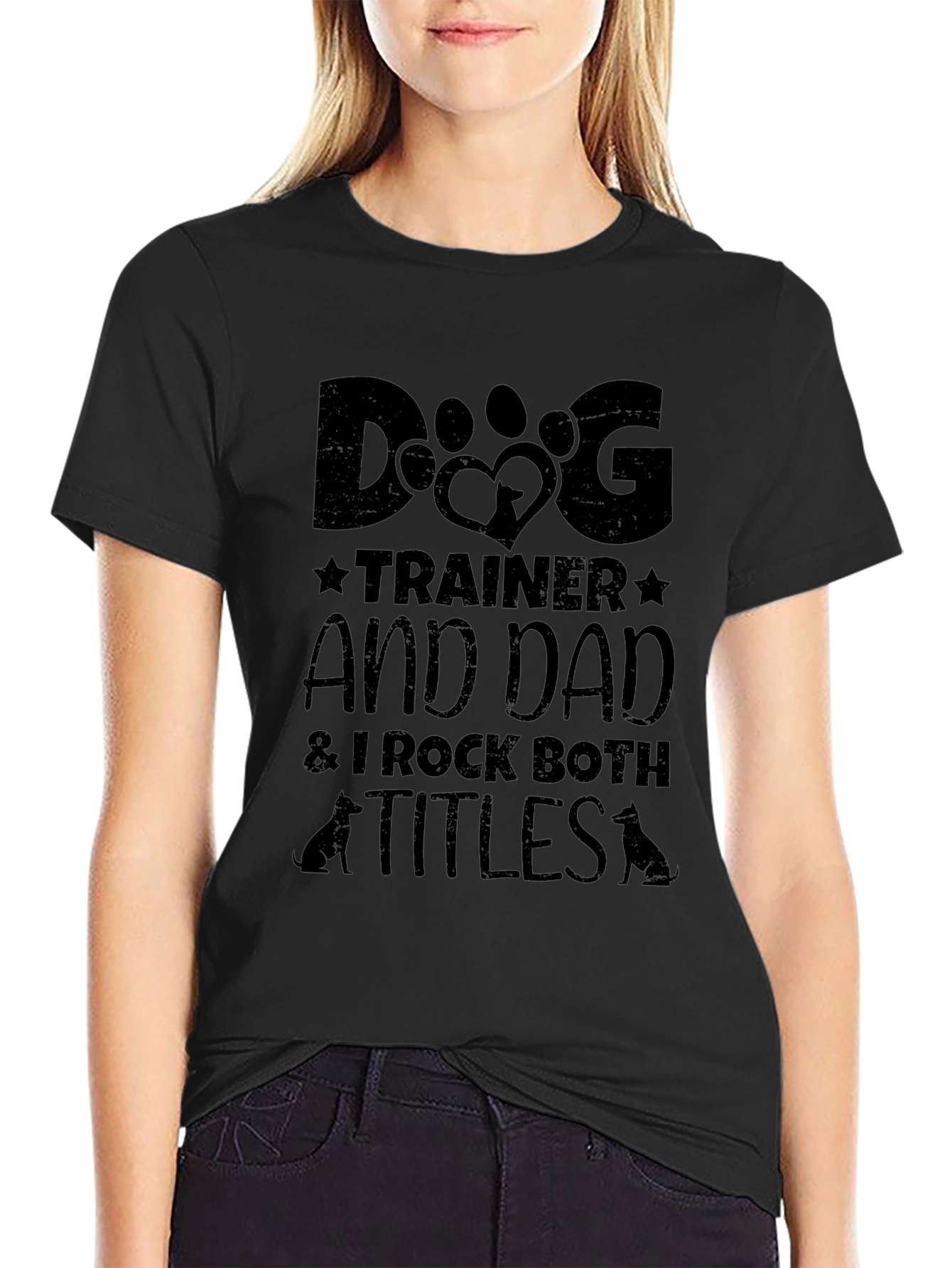 Dog Trainer Dad T-Shirt - Black