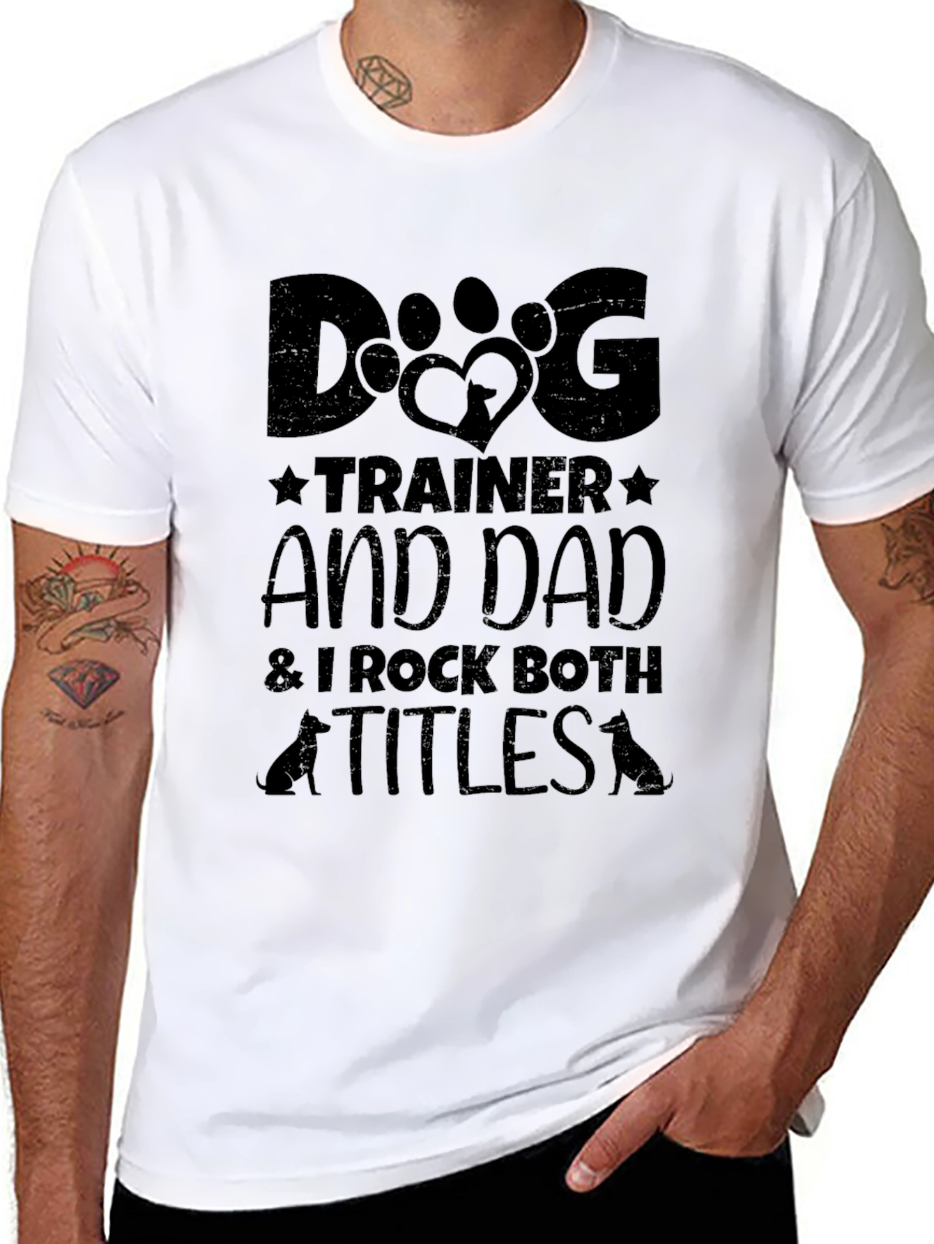 Dog Trainer Dad T-Shirt - Black