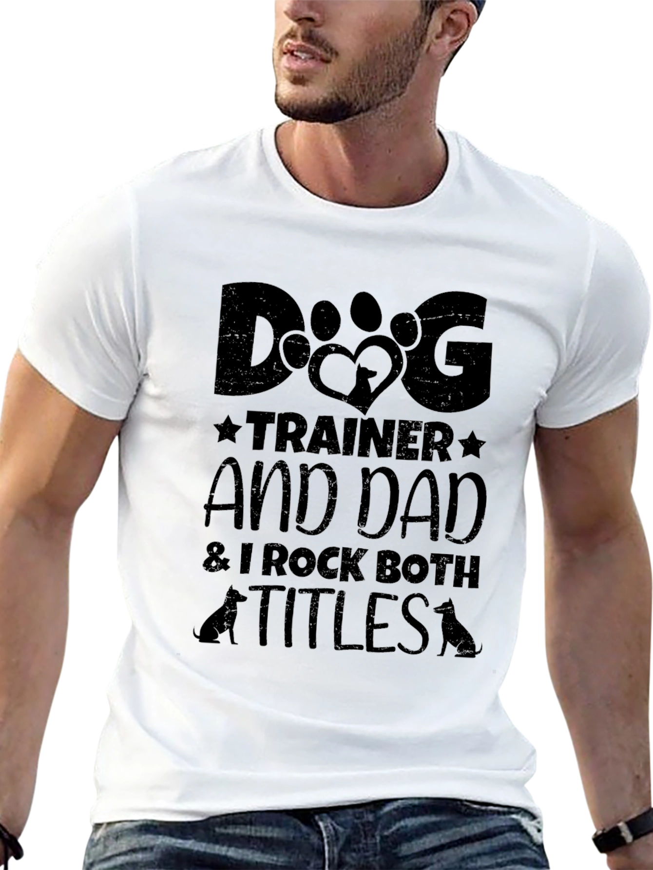 Dog Trainer Dad T-Shirt - Black