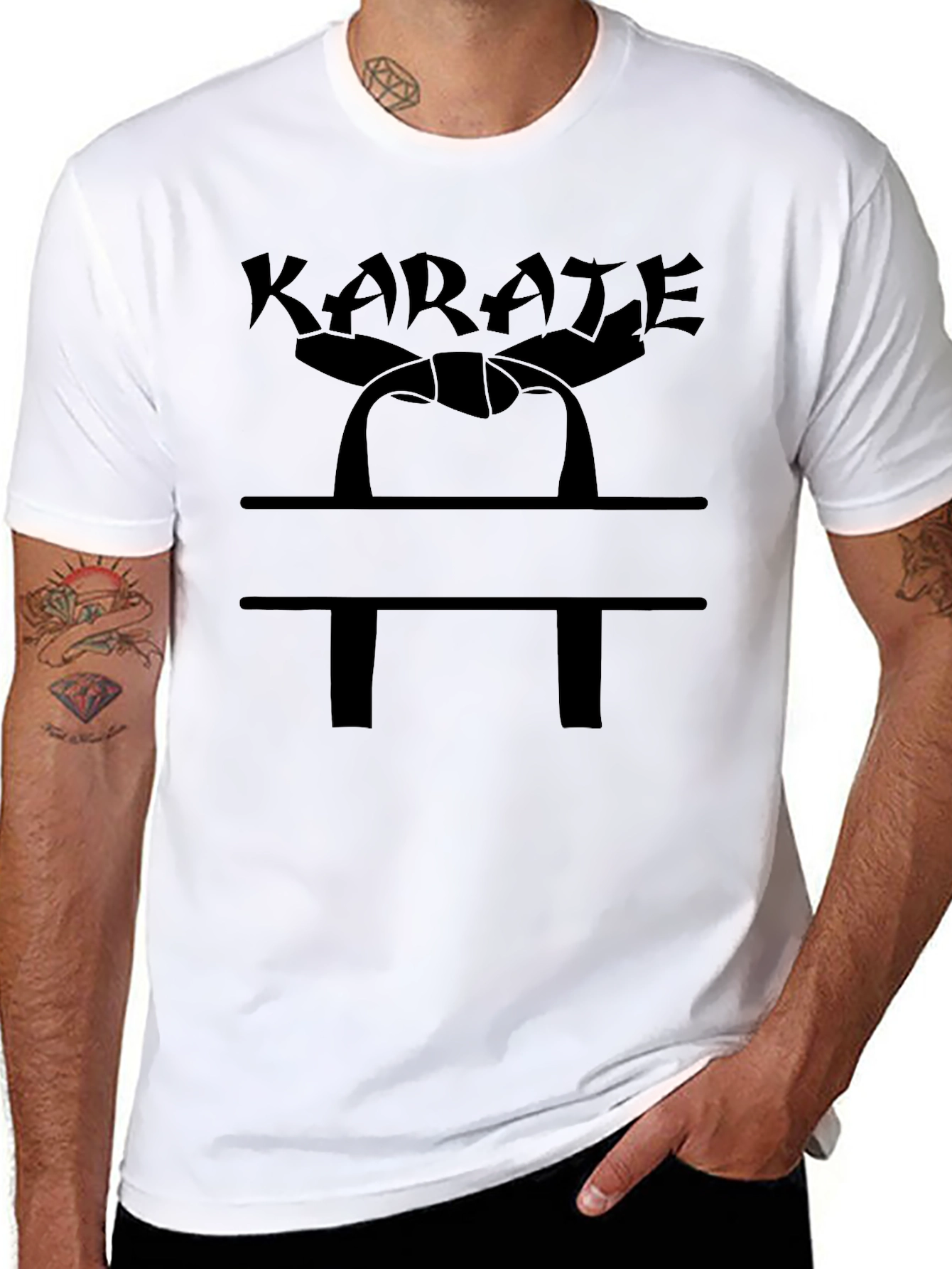 Karate Graphic Black T-Shirt