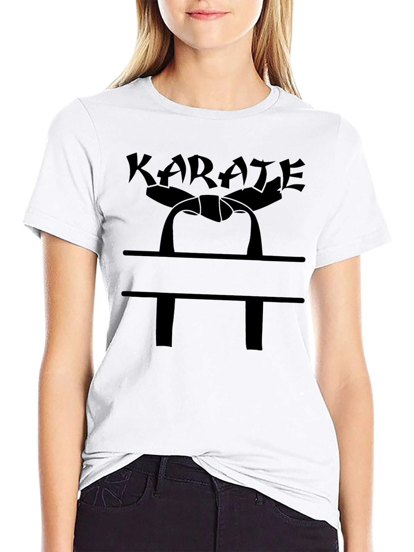 Karate Graphic Black T-Shirt