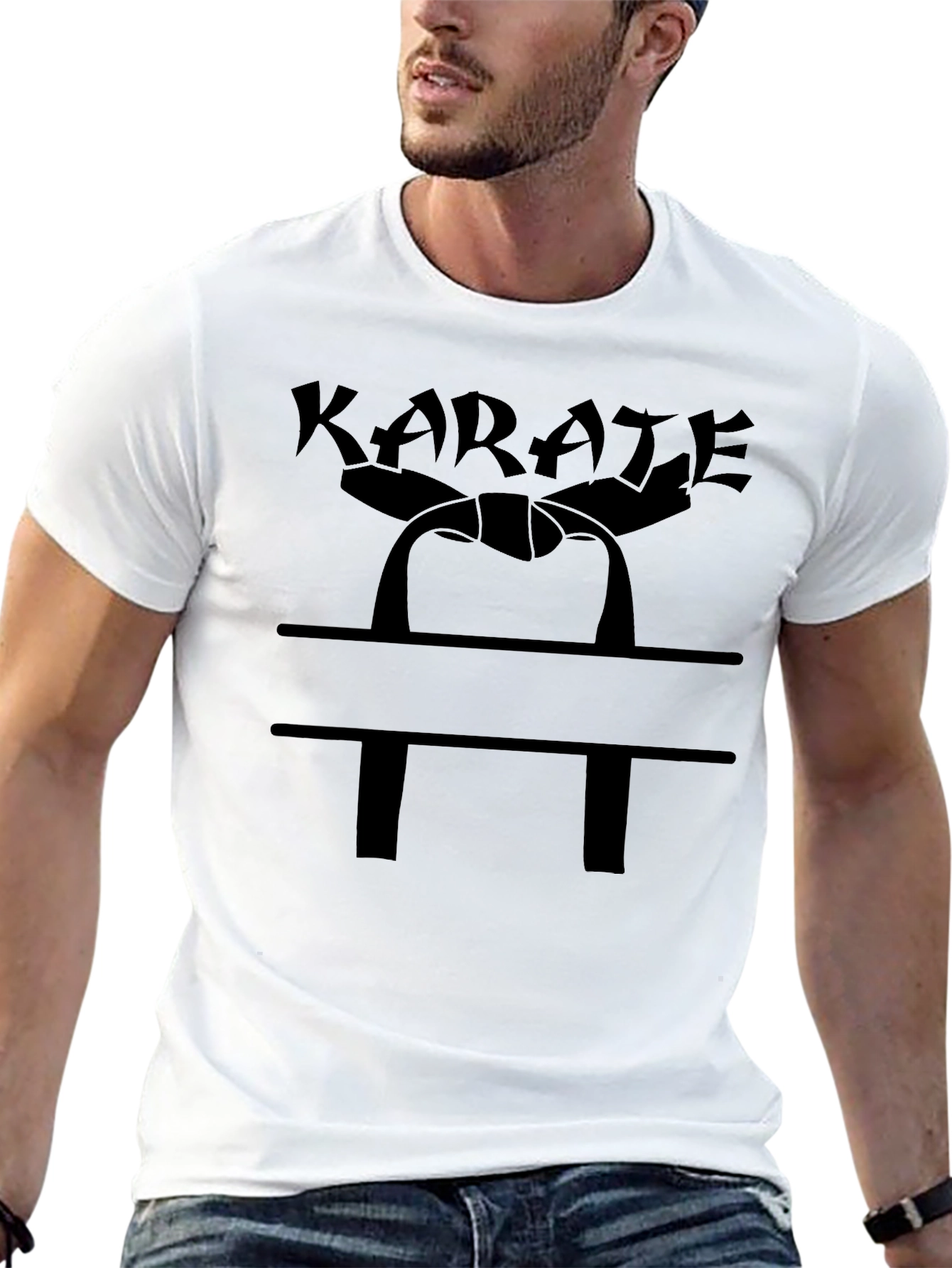 Karate Graphic Black T-Shirt