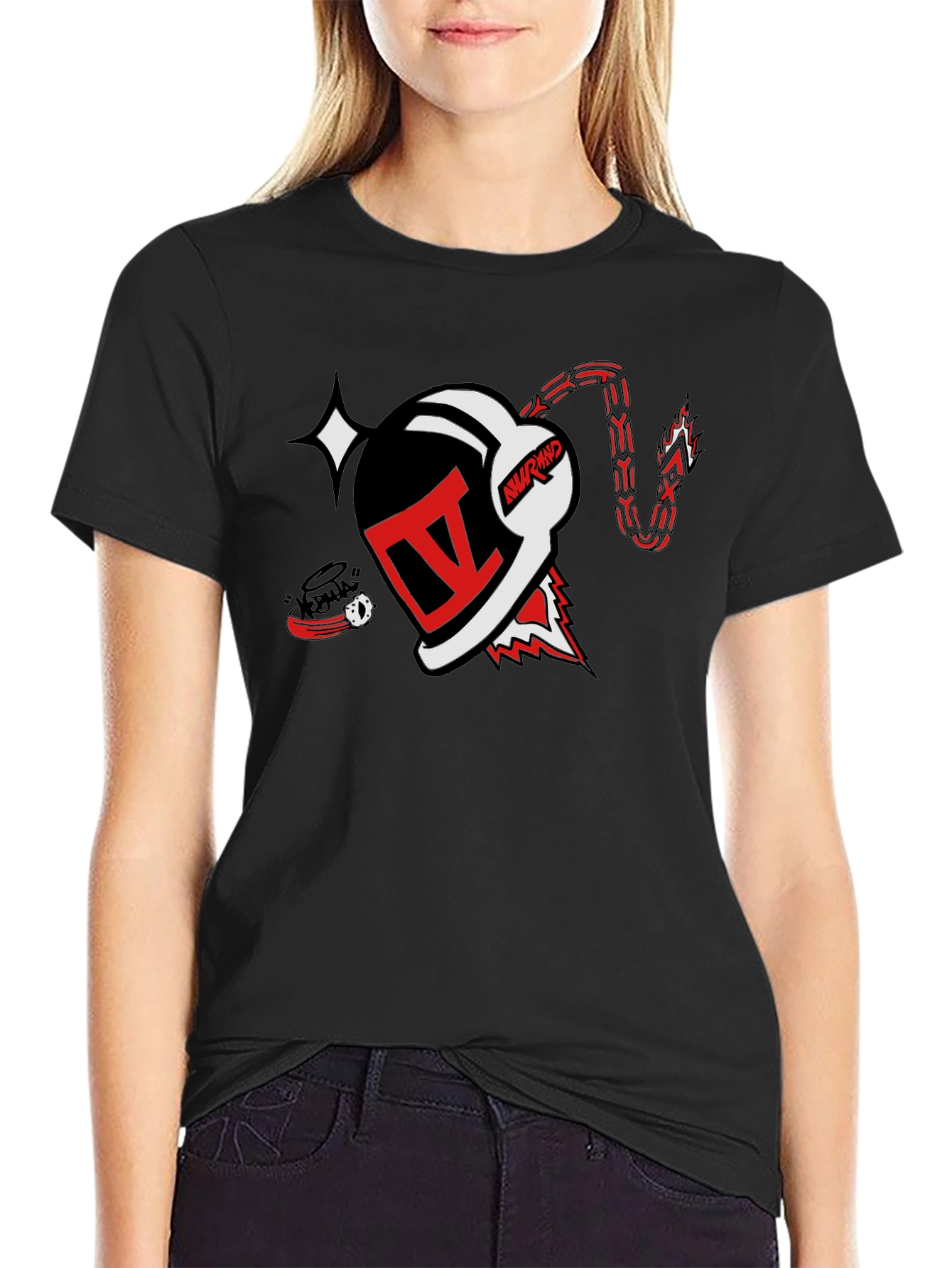 Edgy Black T-Shirt with Bomb Graphic Design