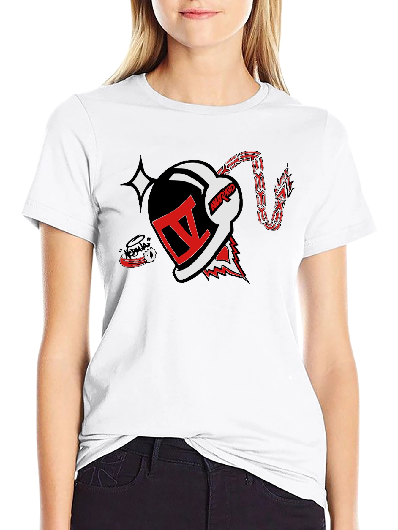 Edgy Black T-Shirt with Bomb Graphic Design