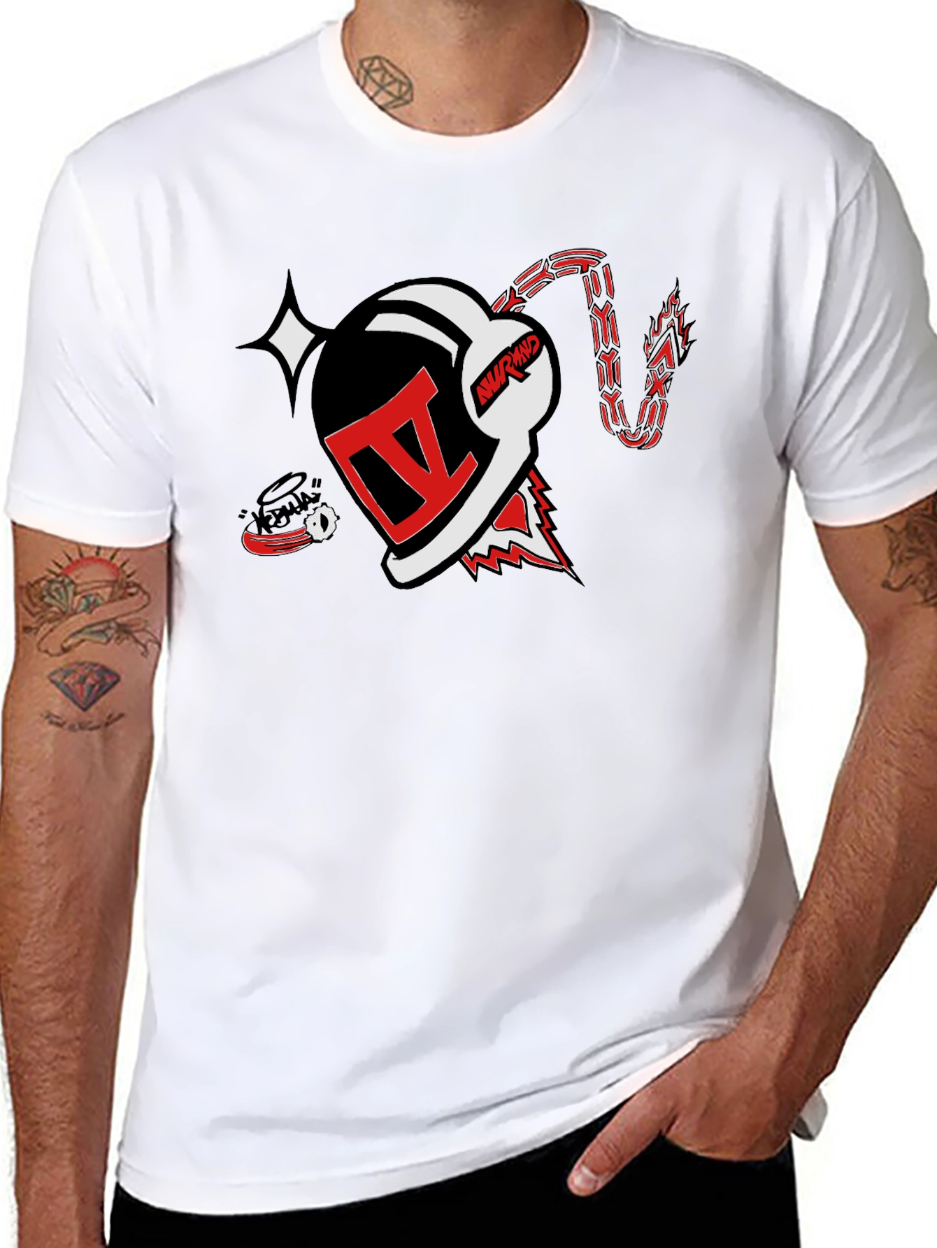 Edgy Black T-Shirt with Bomb Graphic Design