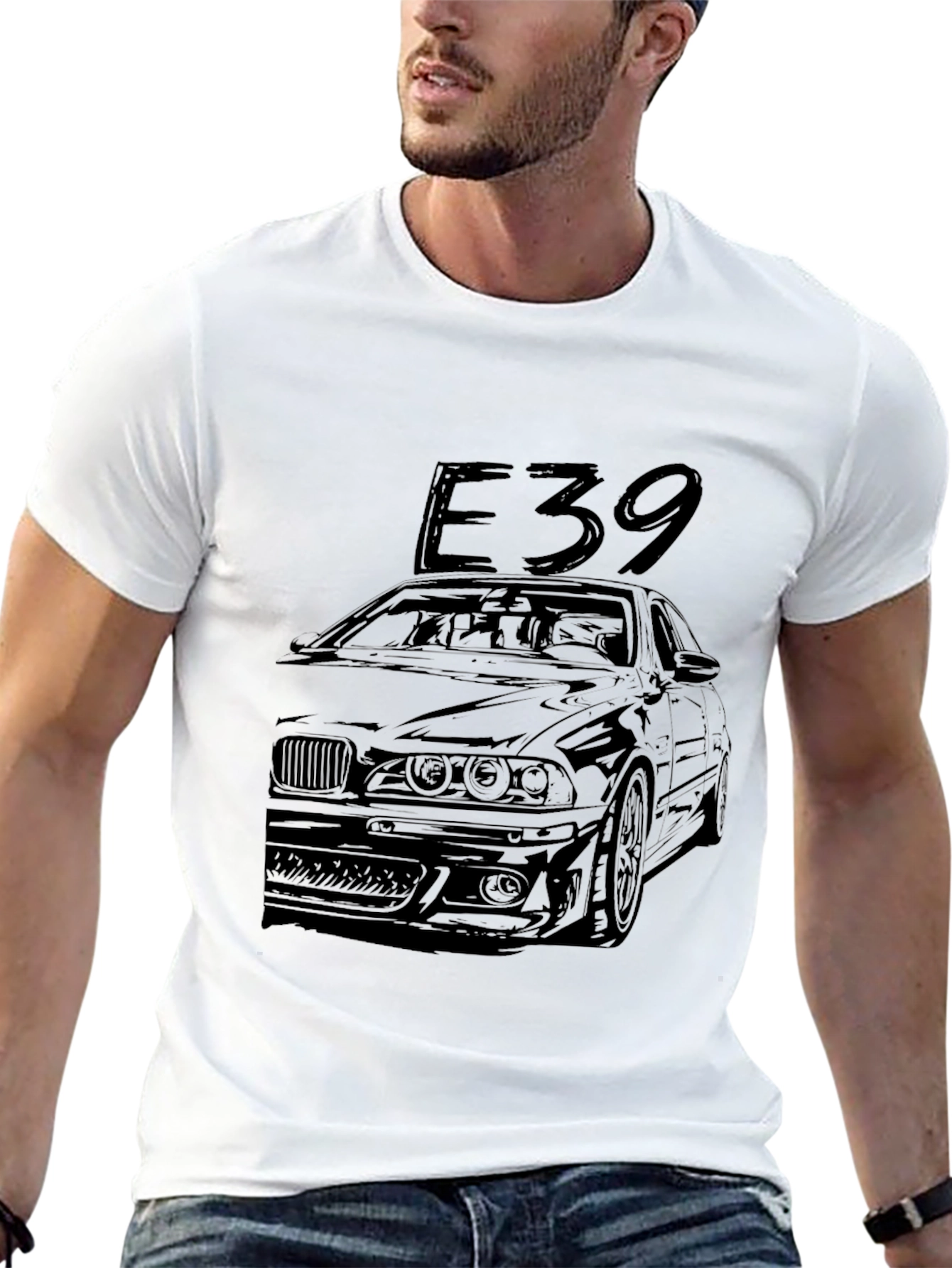 E39 Car Graphic Tee - Black