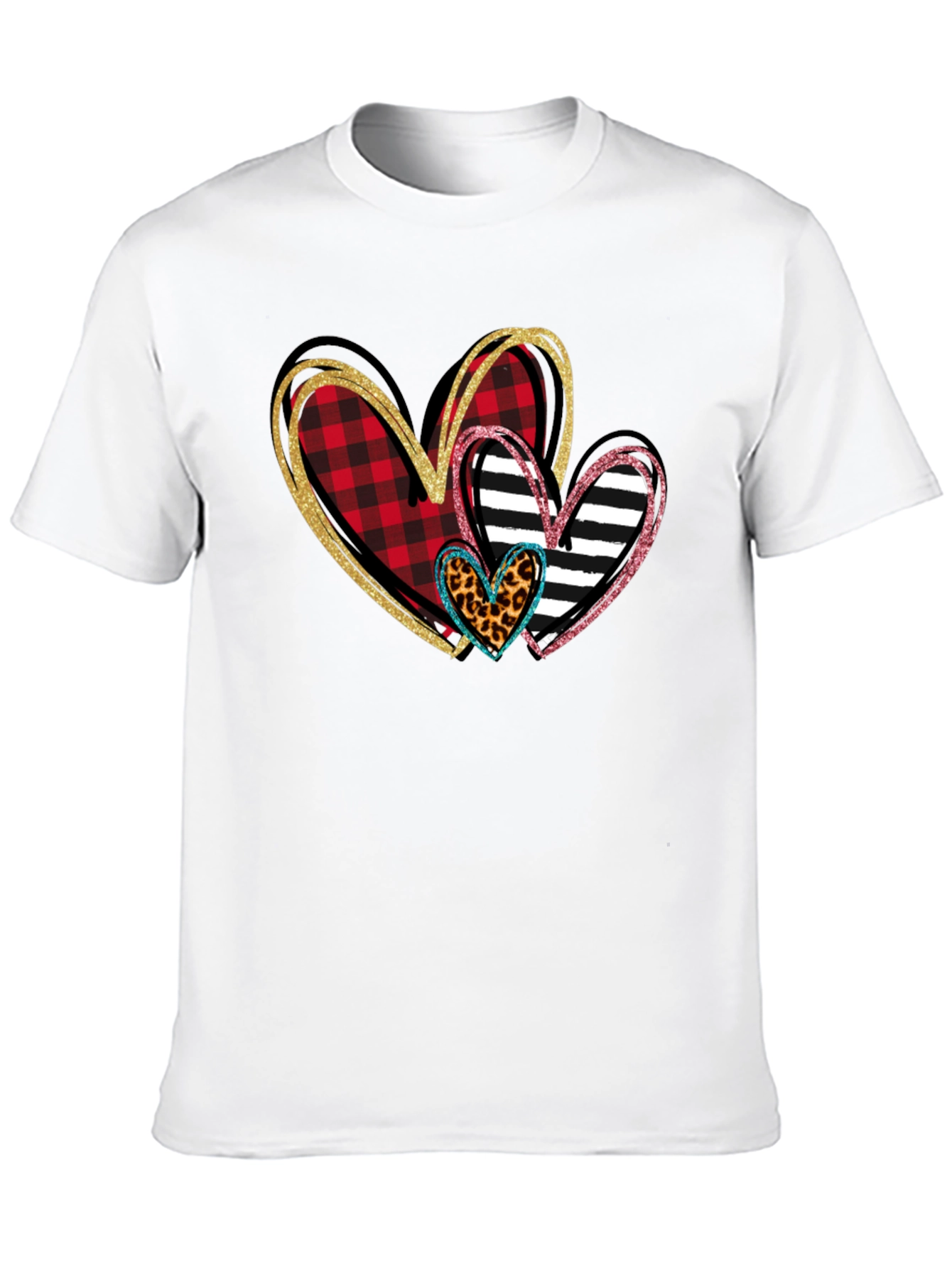 Heart Patterned T-Shirt Valentines Day Shirt
