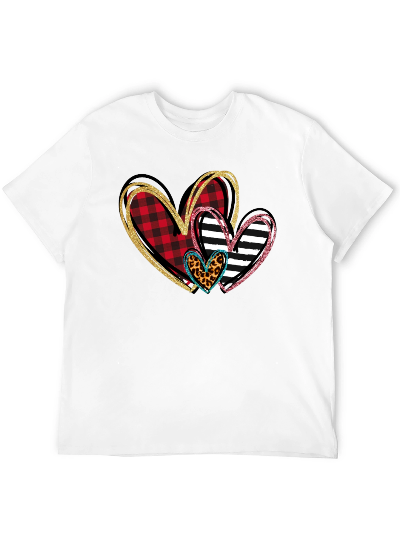 Heart Patterned T-Shirt Valentines Day Shirt