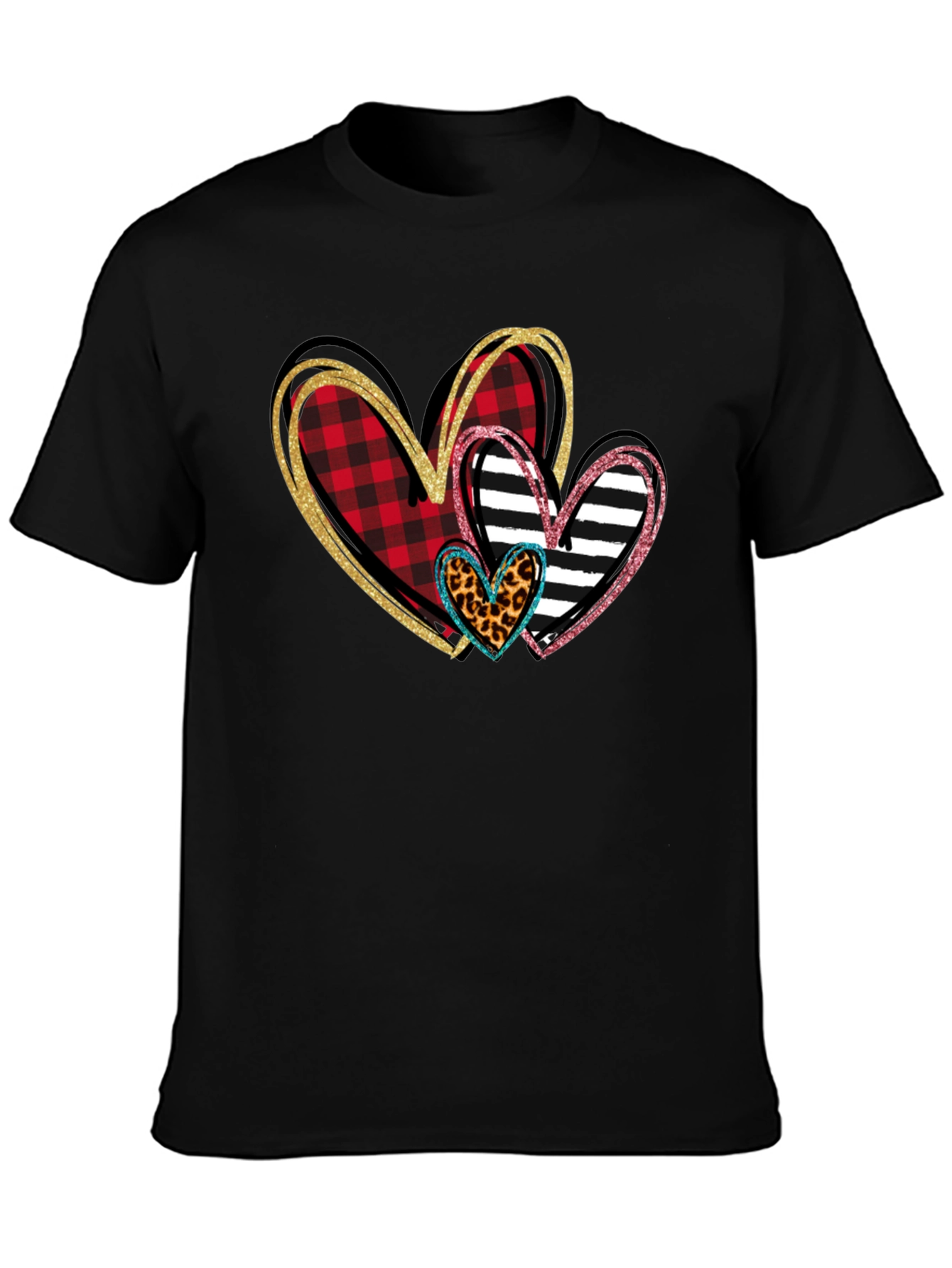 Heart Patterned T-Shirt Valentines Day Shirt