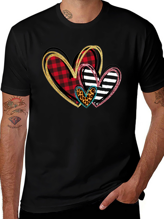 Heart Patterned T-Shirt Valentines Day Shirt