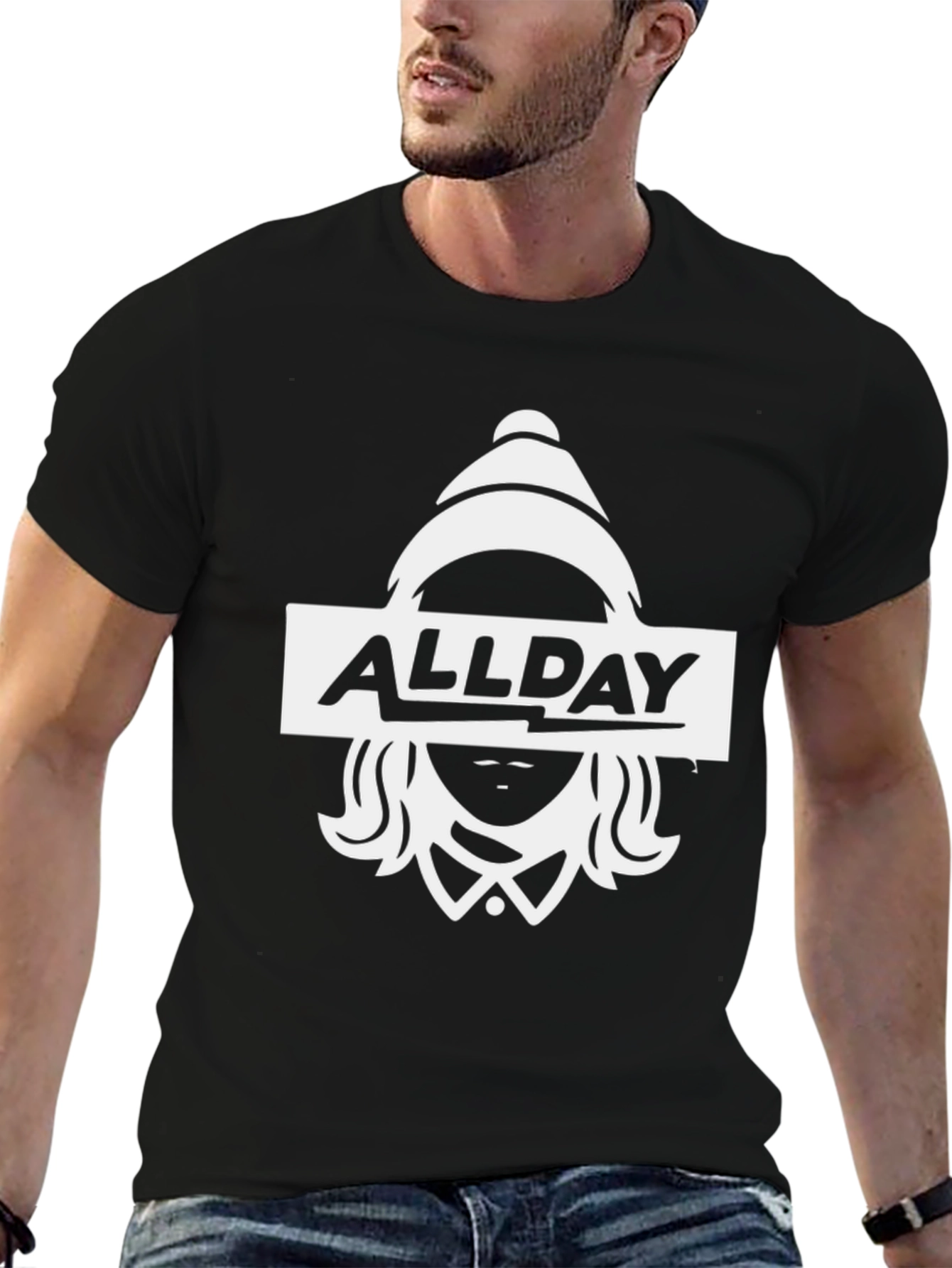 AllDay Graphic Tee - Black Cotton T-Shirt