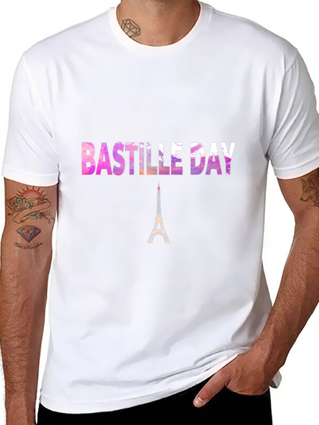 Bastille Day Eiffel Tower Graphic Tee