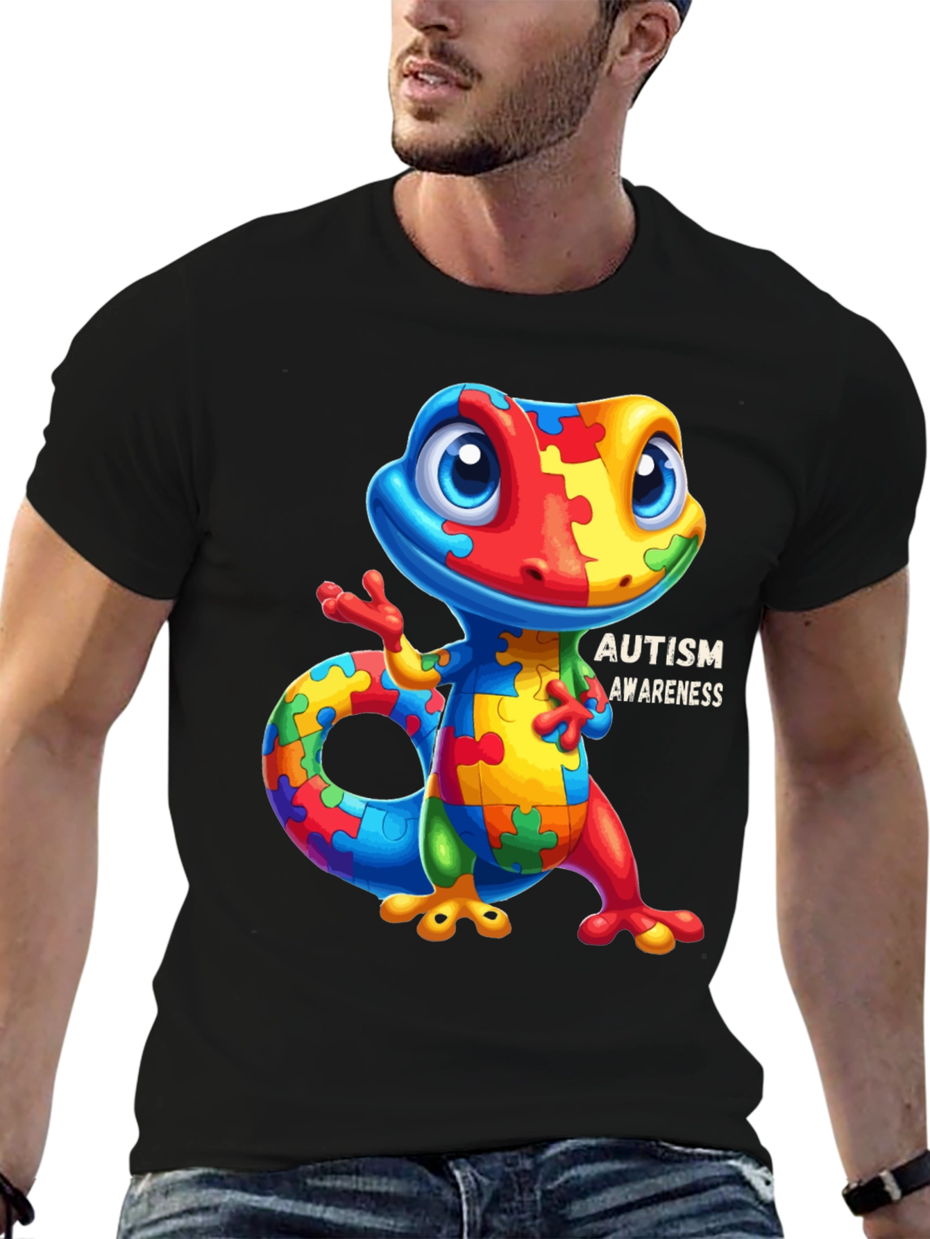 Autism Awareness Lizard Graphic Tee